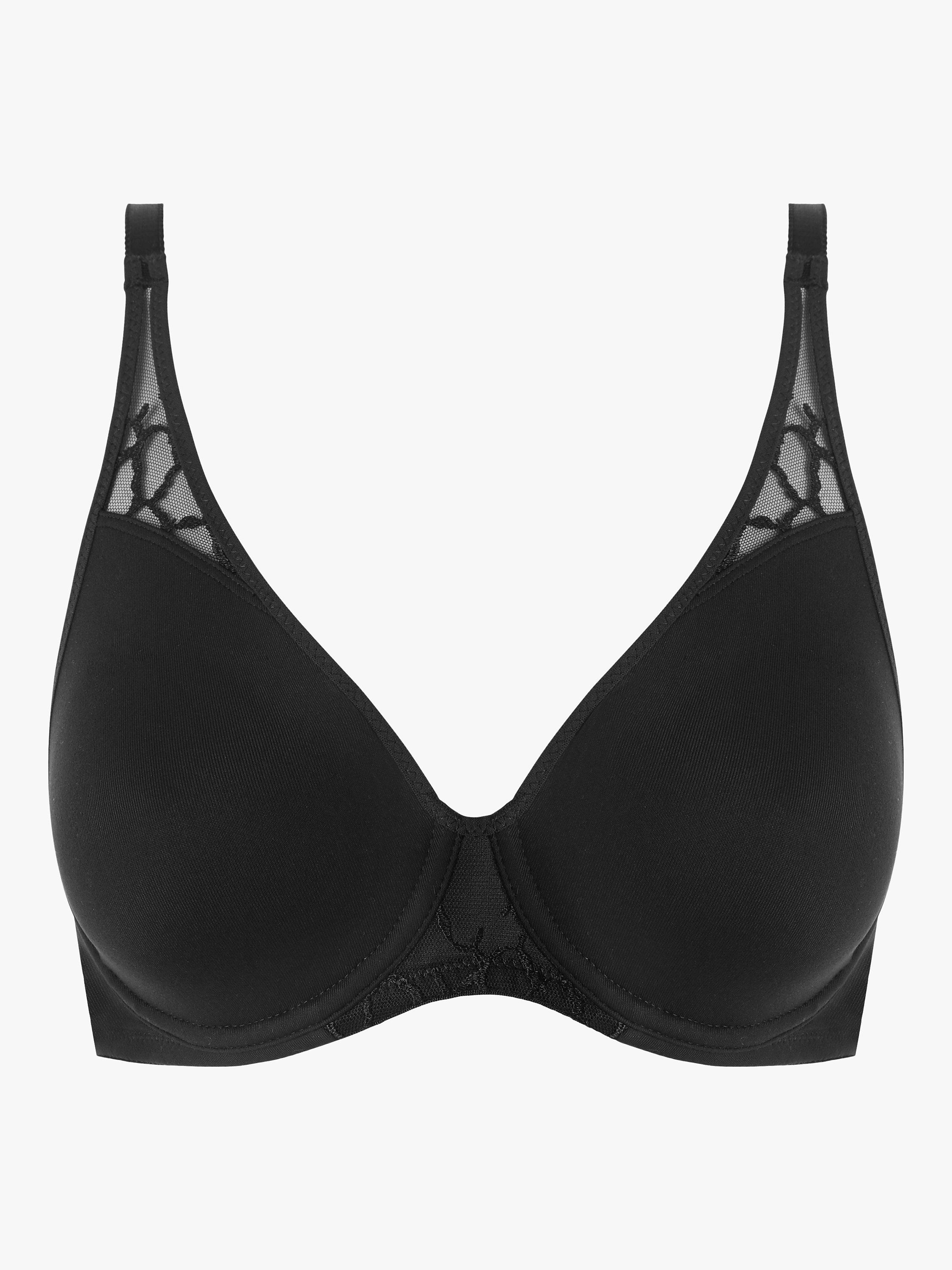 Product image 3 of 3, which shows Wacoal Lisse Underwired Seamless Lace Bra, Black, 32C