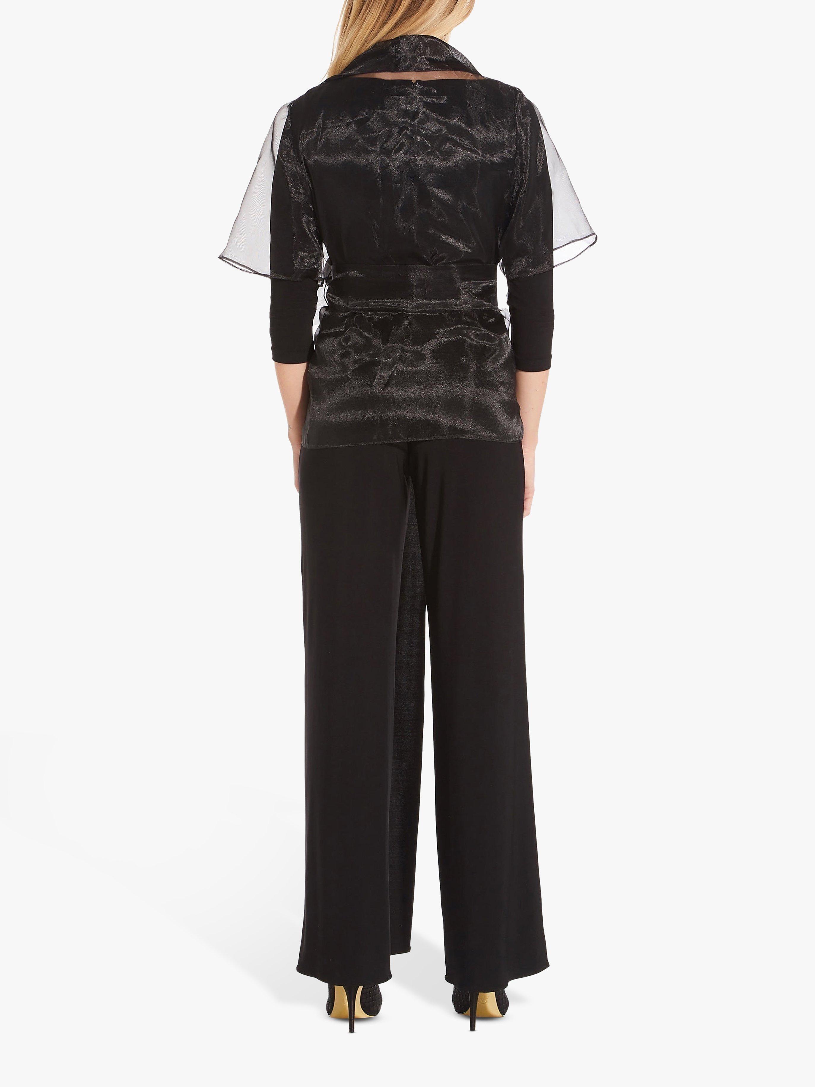 Product image 2 of 5, which shows Adrianna Papell Organza Cover Up, Black, S