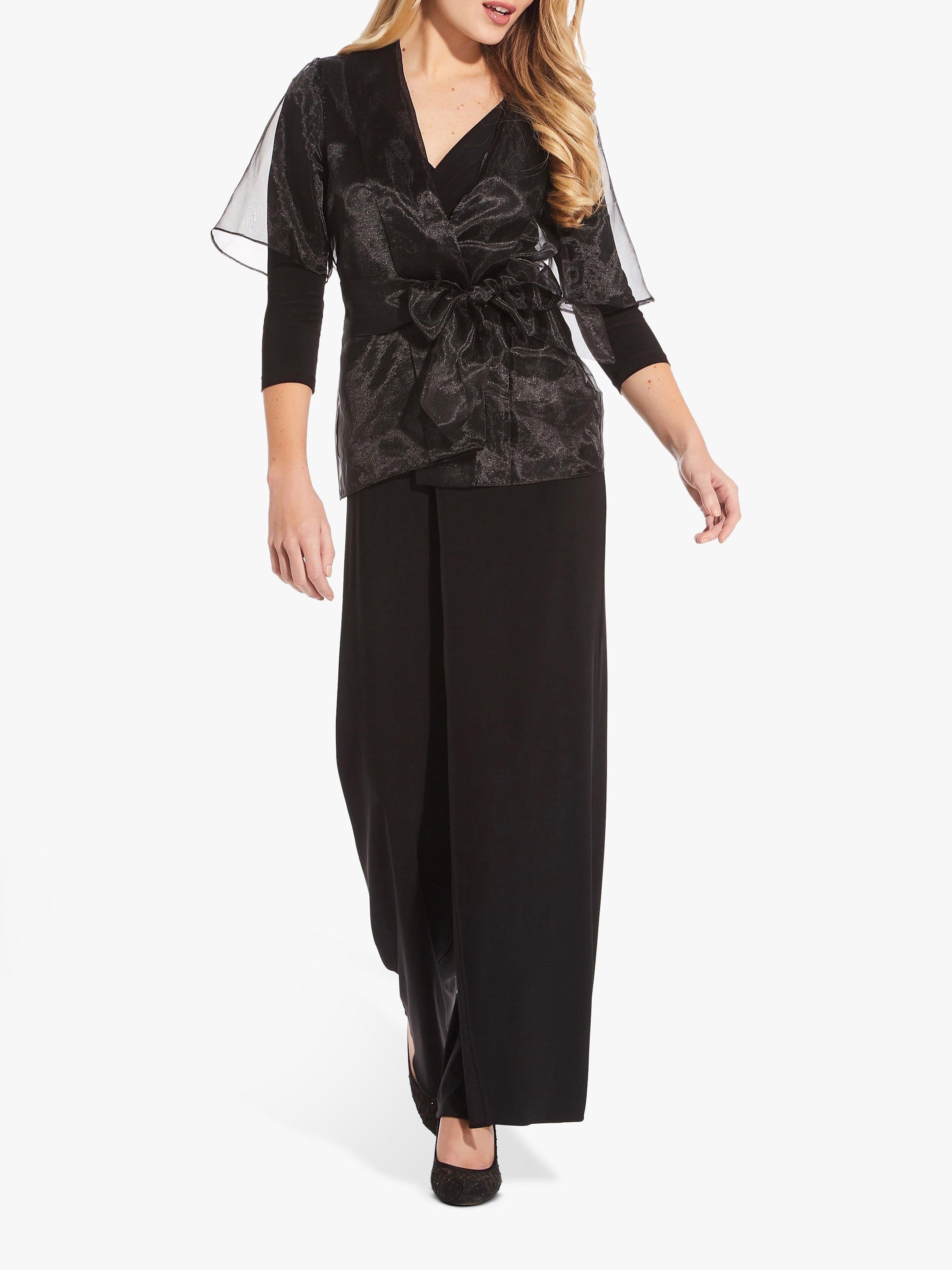 Product image 3 of 5, which shows Adrianna Papell Organza Cover Up, Black, S
