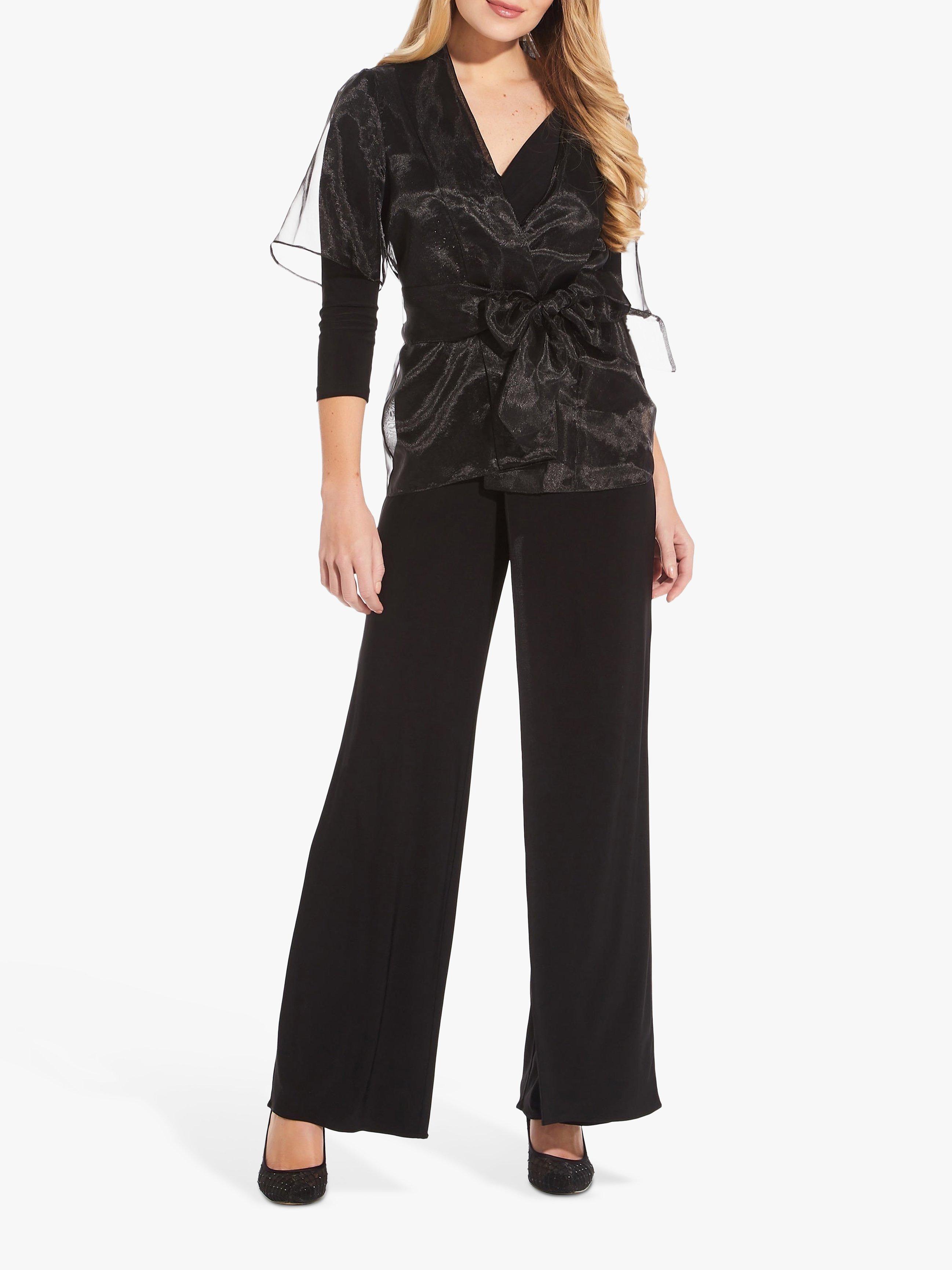 Product image 5 of 5, which shows Adrianna Papell Organza Cover Up, Black, S