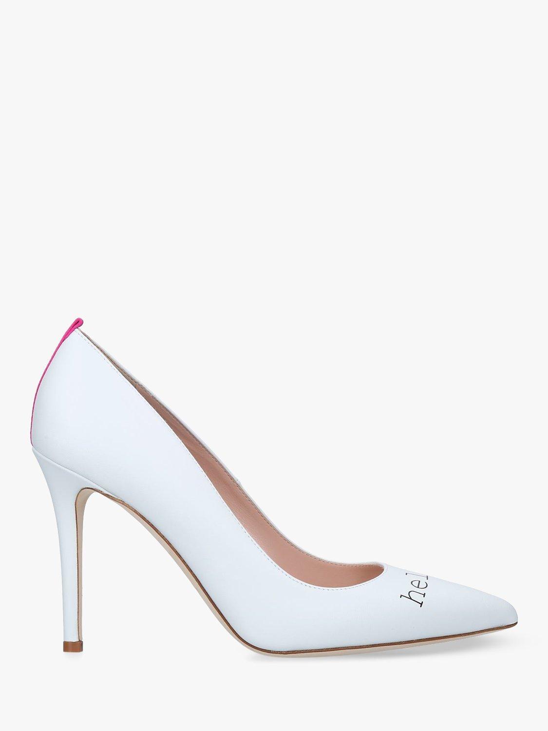 SJP by Sarah Jessica Parker Hello Lover Stiletto Leather Court Shoes, Milk