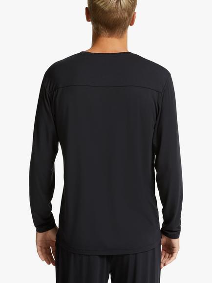 John Lewis Ultra Soft Modal Long Sleeve Lounge Top - view 2, Black