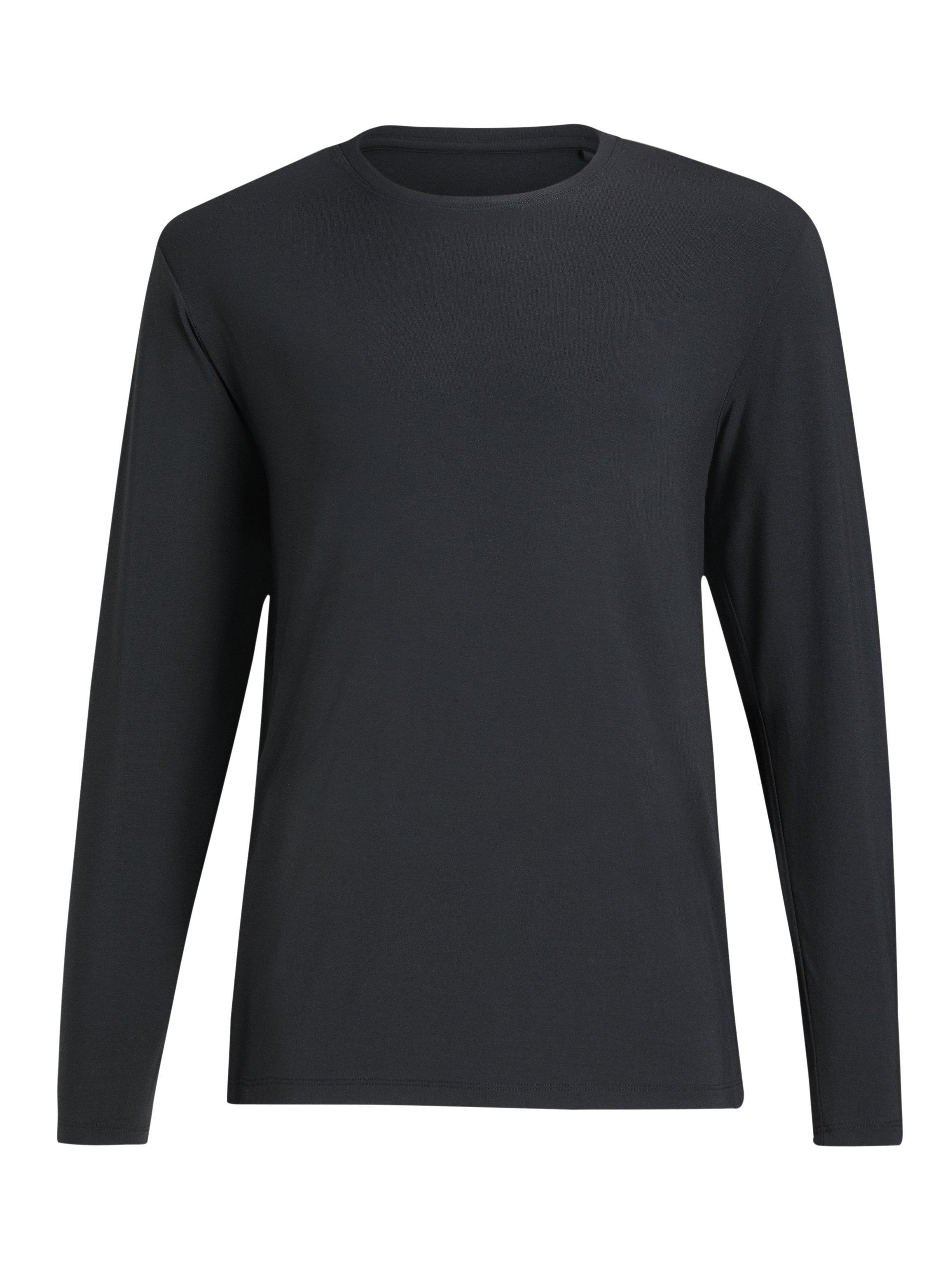 John Lewis Ultra Soft Modal Long Sleeve Lounge Top Black