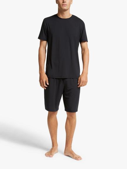 John Lewis Ultra Soft Modal Lounge Crew Neck T-Shirt containing TENCEL™ Modal - view 2, Black