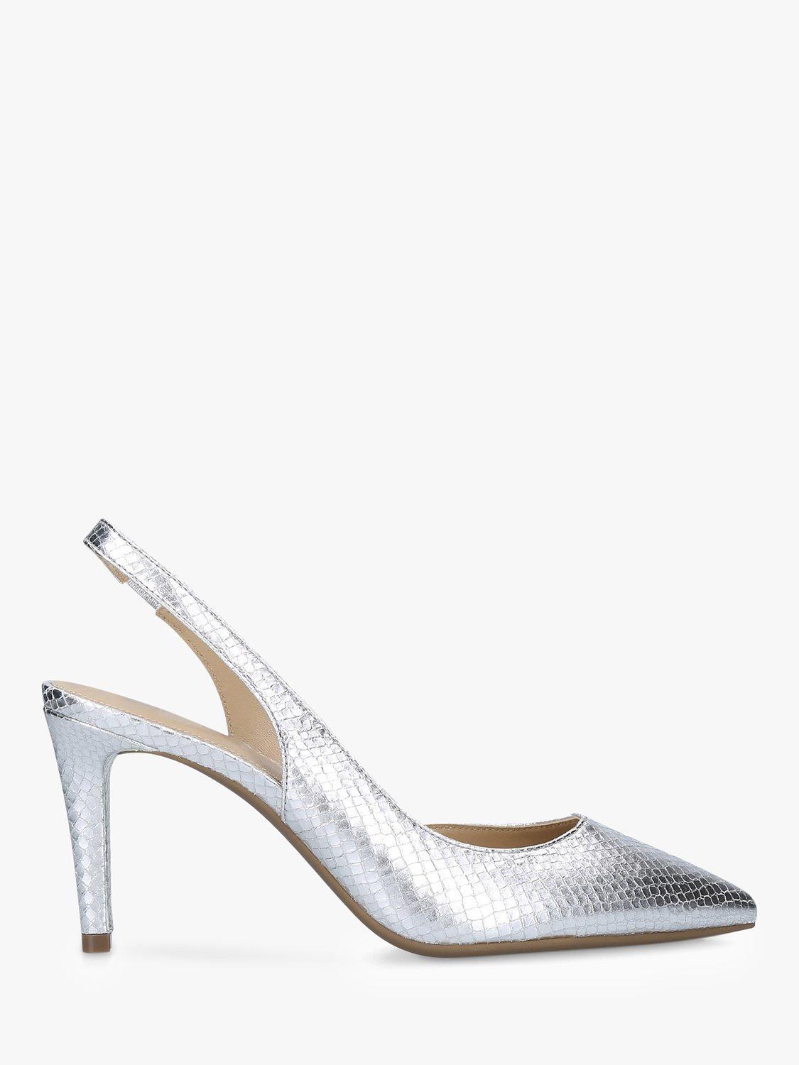 Michael kors shoes silver heel online