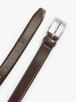John Lewis Made in England 30mm Formal Leather Belt - view 2, Brown