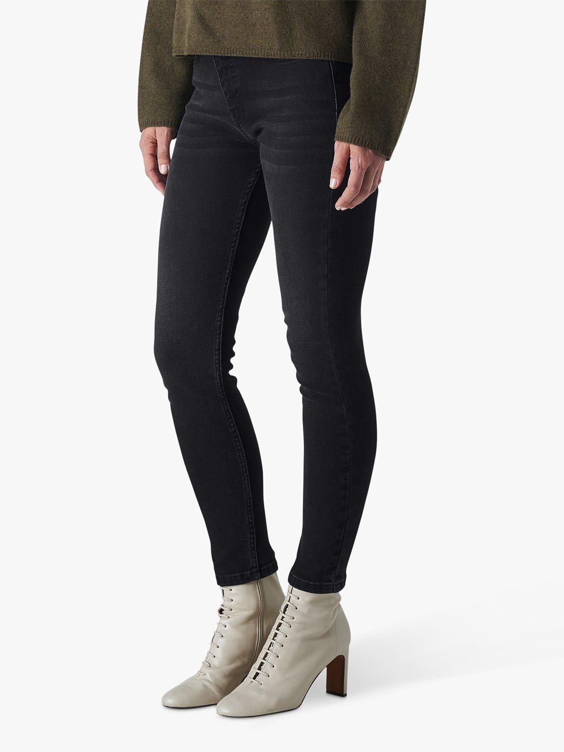 Whistles Sculptured Skinny Jeans, Black