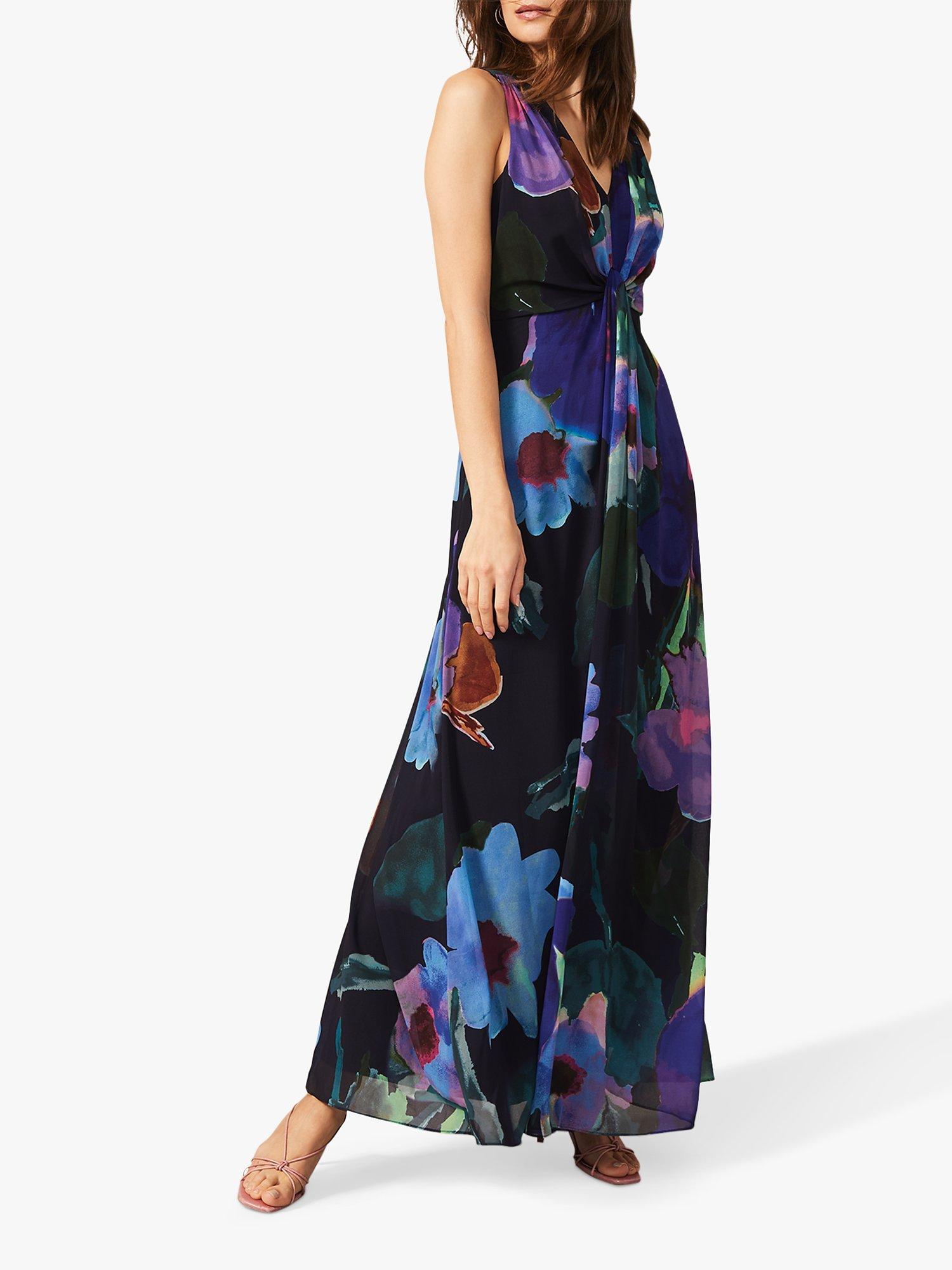 Phase Eight Azana Floral Maxi Dress, Purple