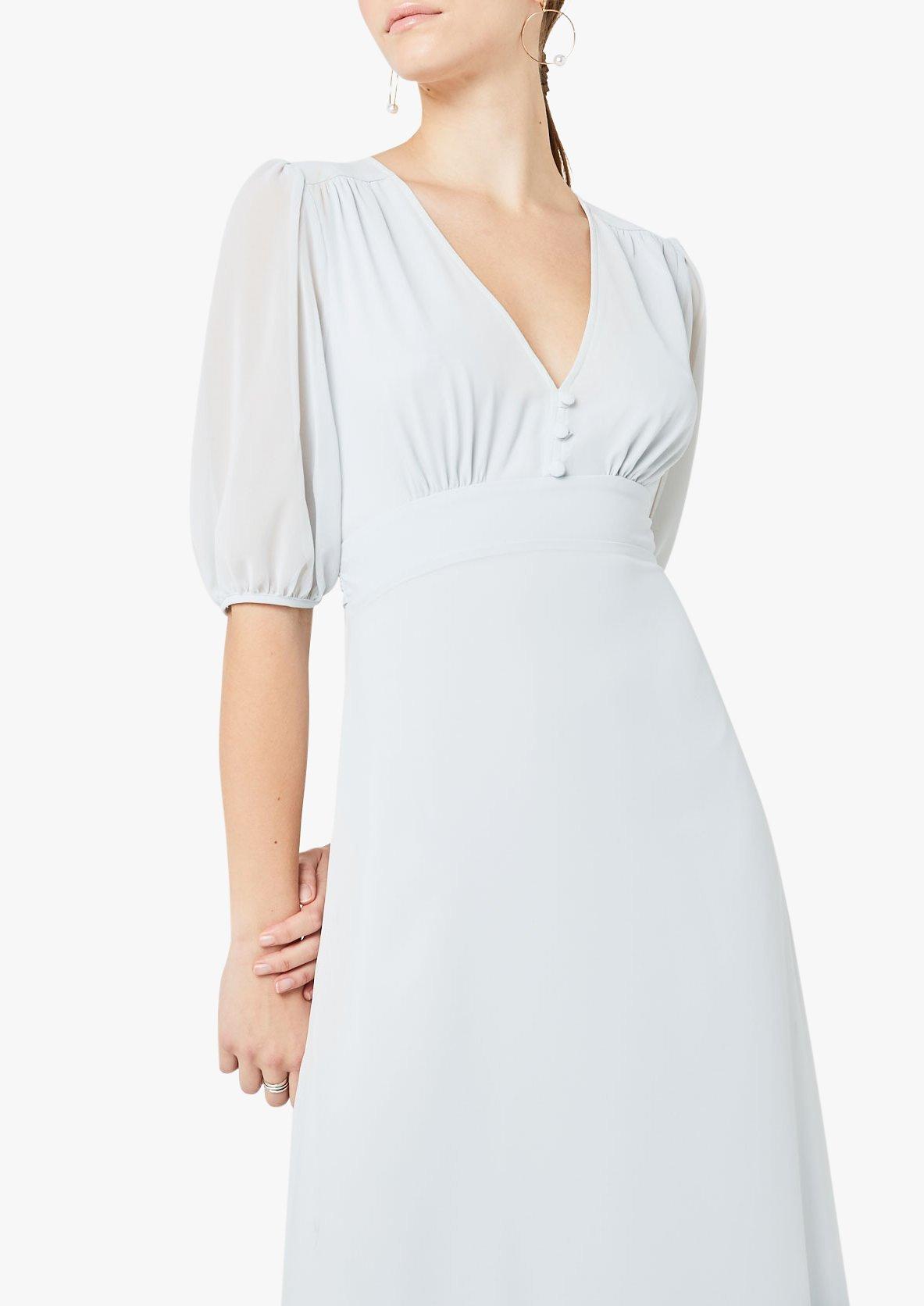 Product image 3 of 3, which shows Maids to Measure Mathilda Chiffon Dress, Dove Grey, 10