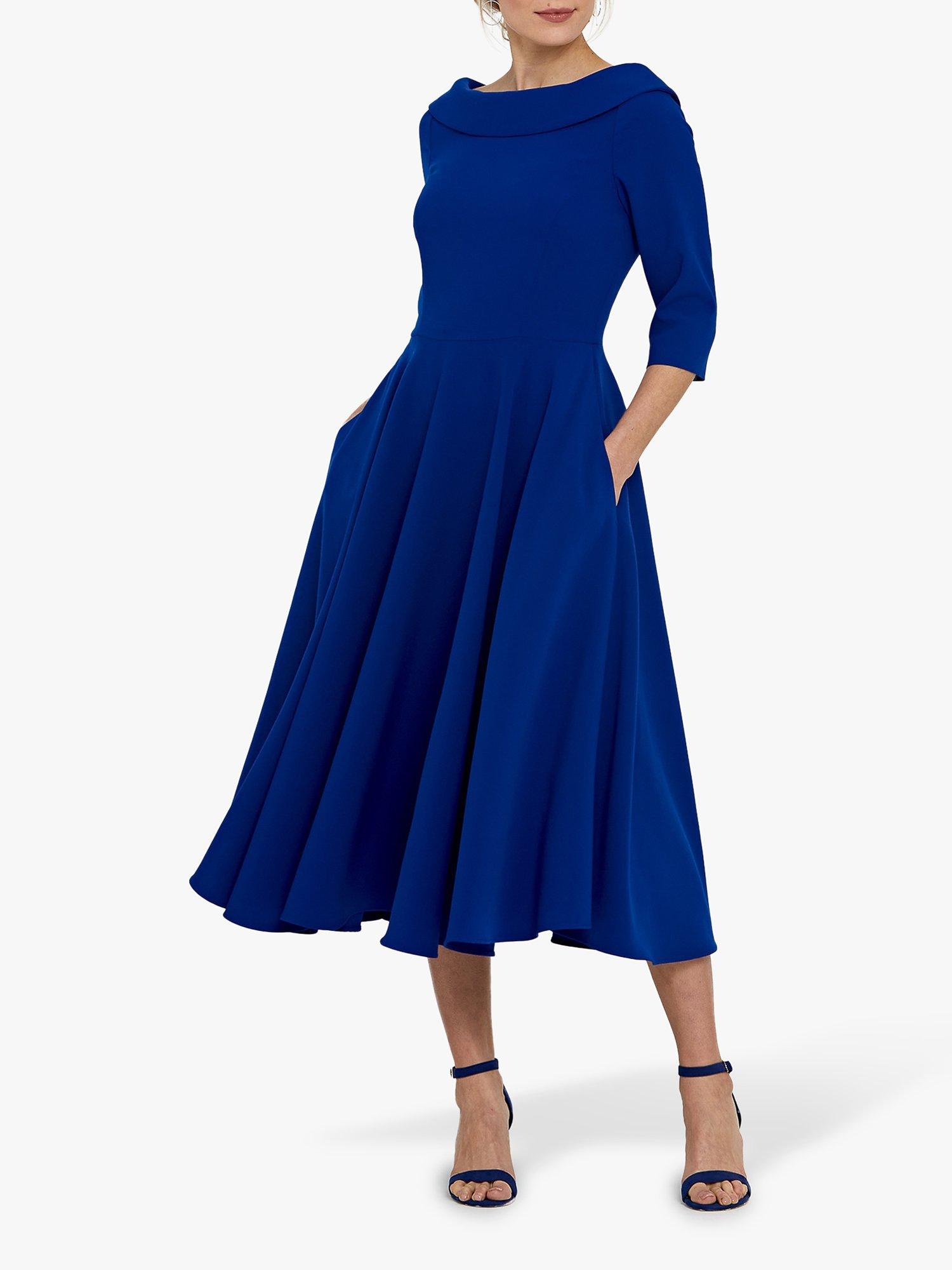 Helen McAlinden Marilyn Midi Dress Blue