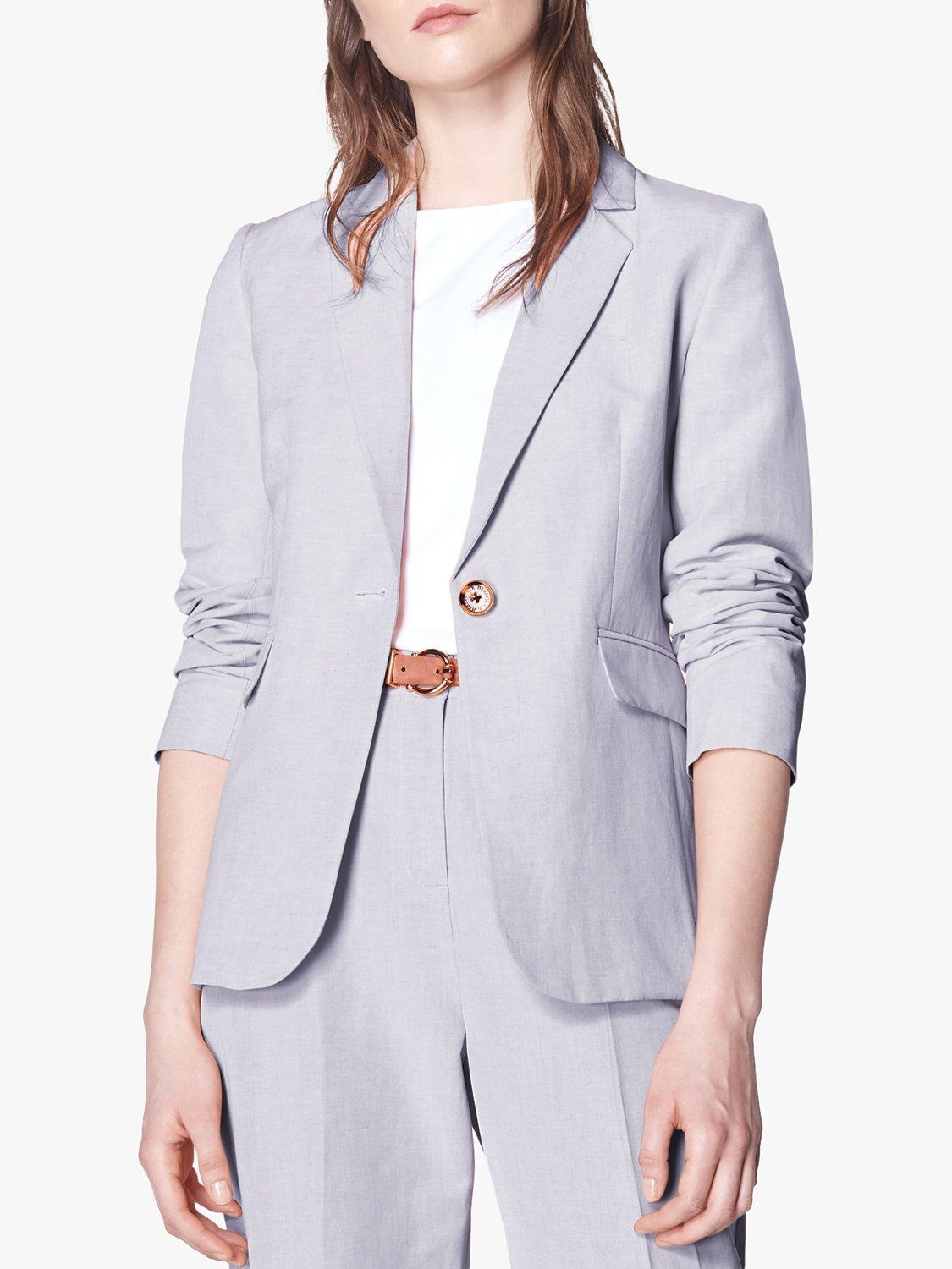 L.K. Bennett Sweetpea Linen Blend Jacket, Lilac