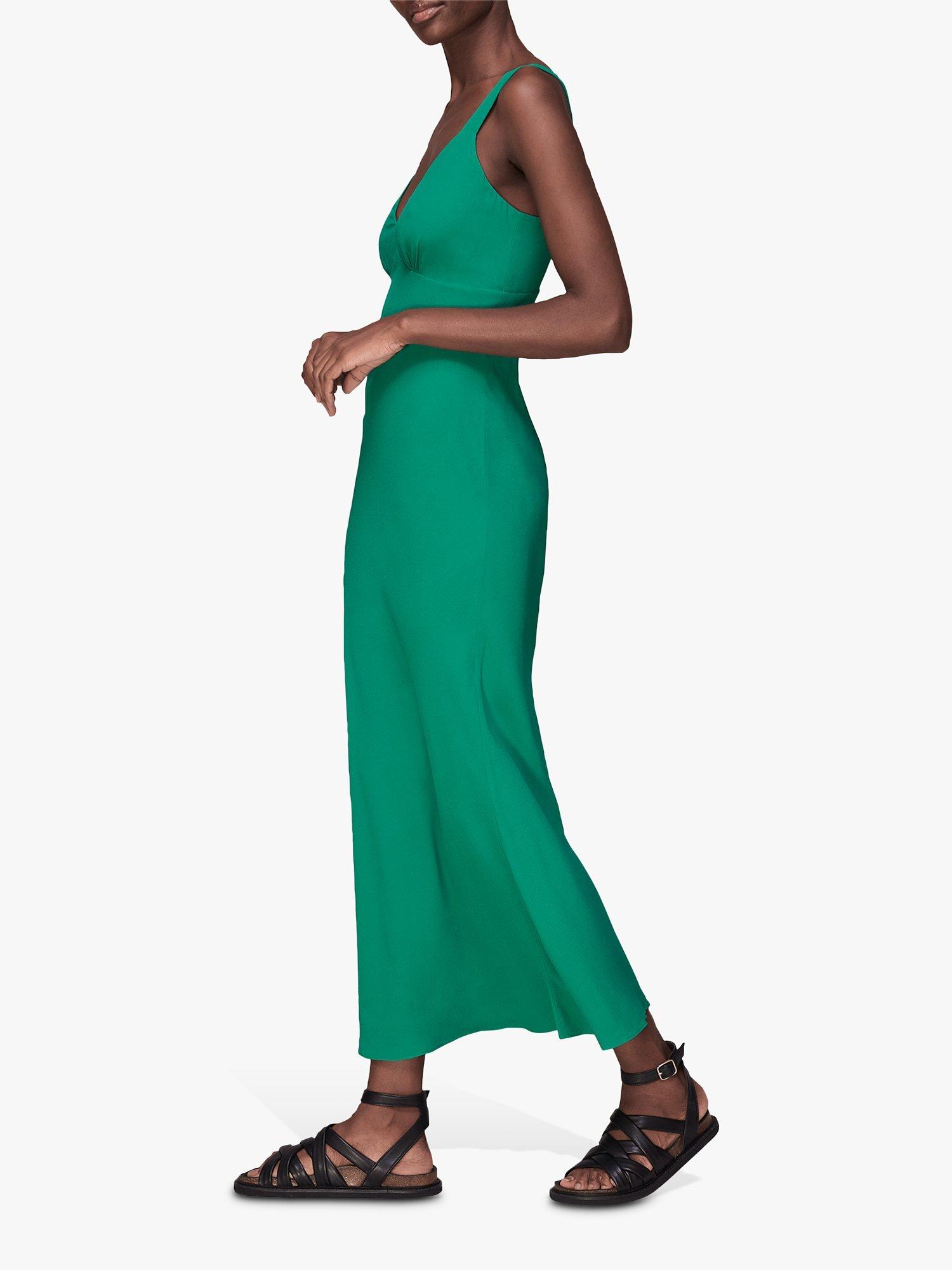 Whistles Rachael Sleeveless Midi Dress, Green
