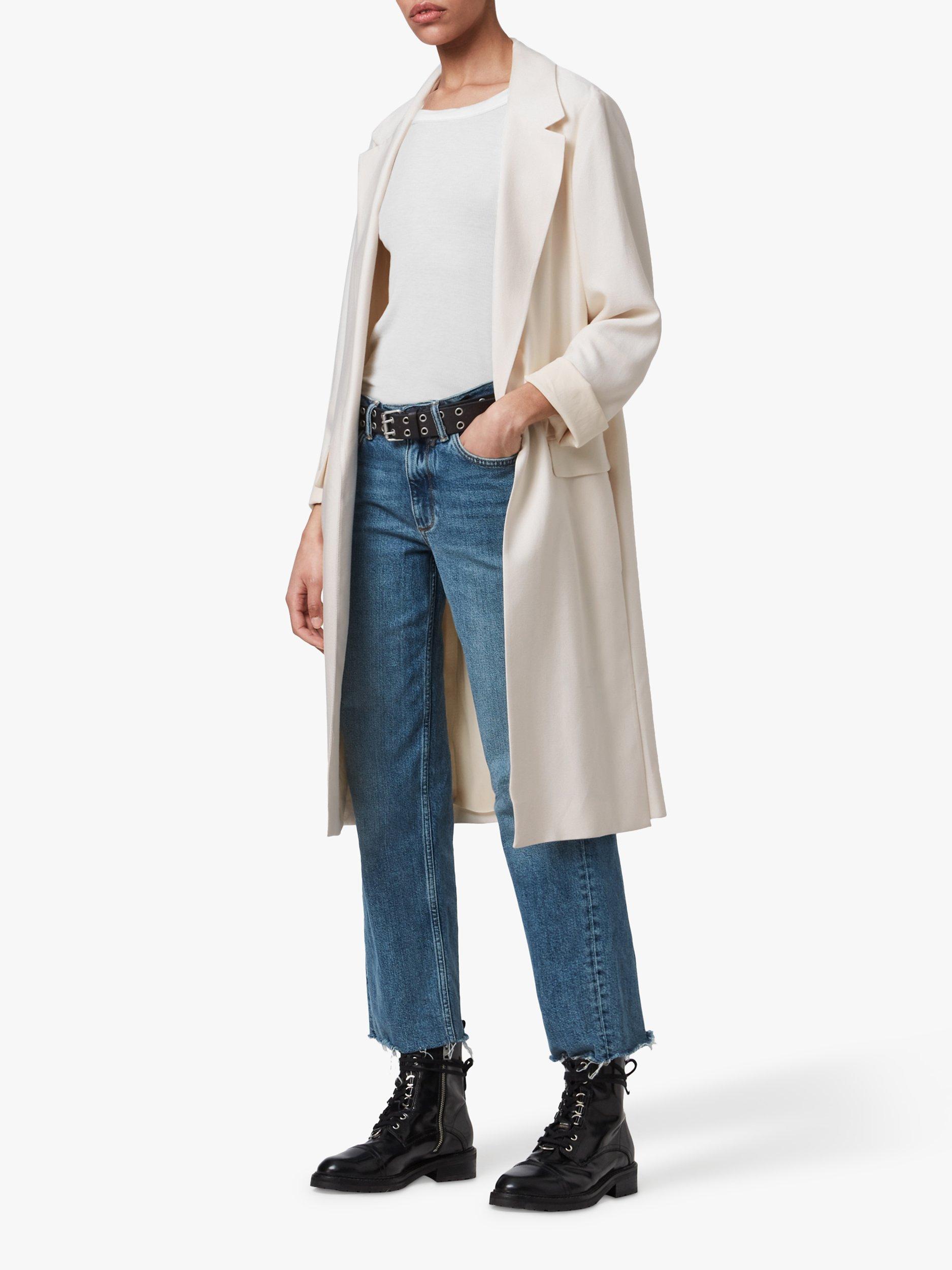 AllSaints Aleida Duster Coat Ivory White