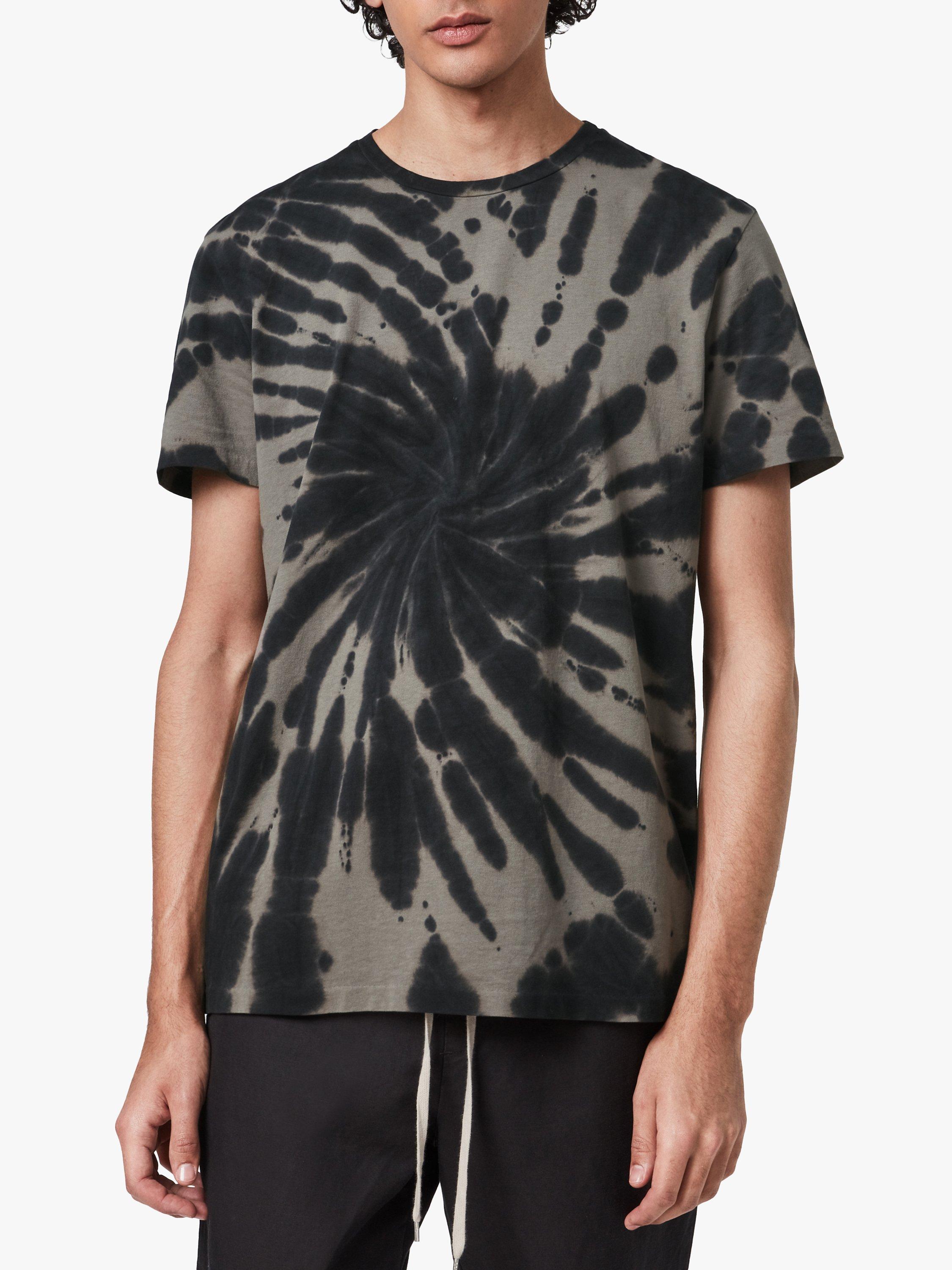 AllSaints Tucker Tye Die Crew T-Shirt, Light Grey