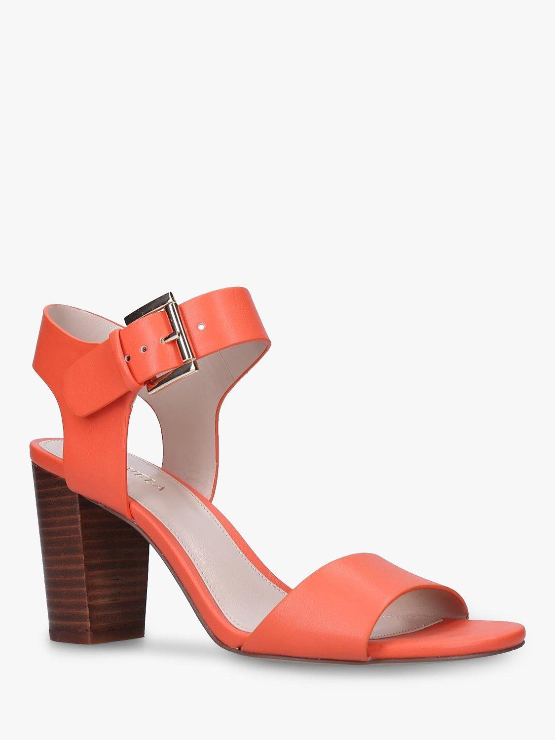 Carvela Sadie Block Heel Sandals Orange