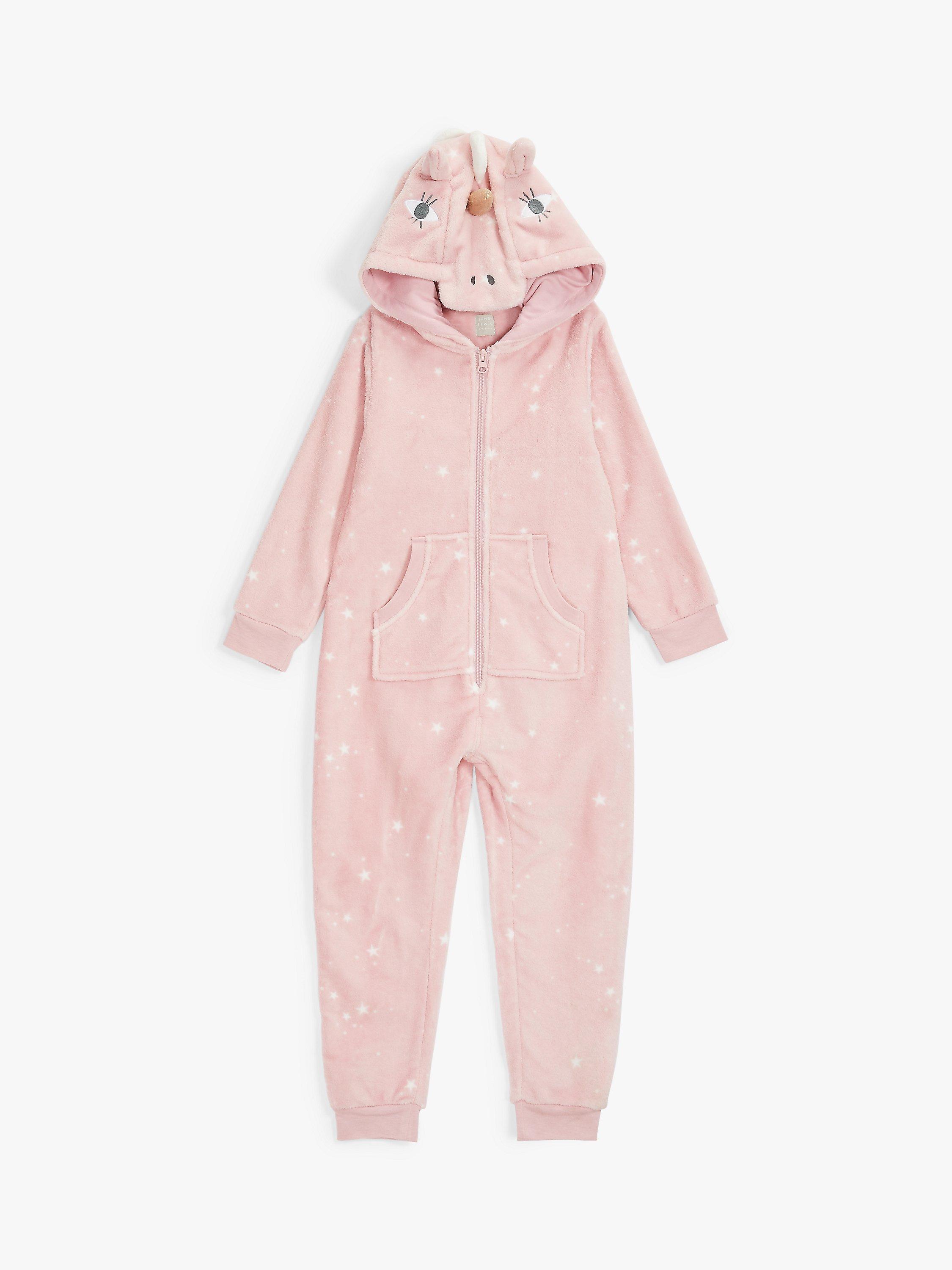 John Lewis Kids Unicorn Onesie Pink