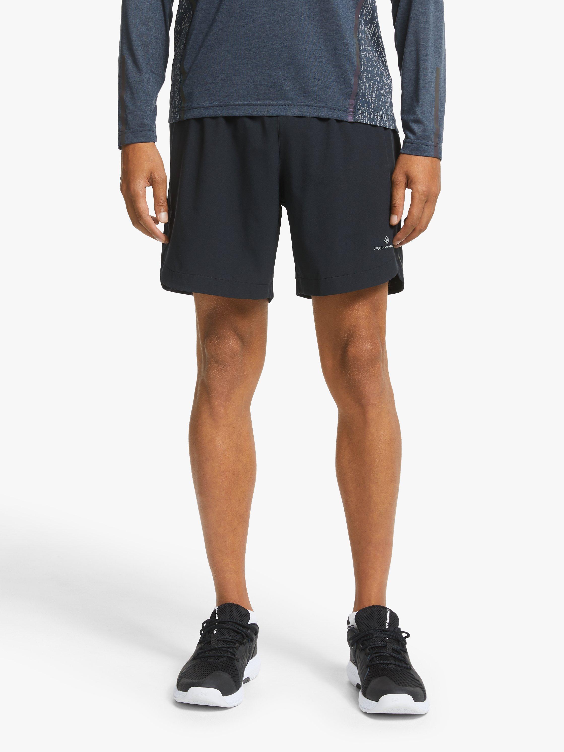 Ronhill Life Twin 7" Running Shorts, Black/Charcoal Marl