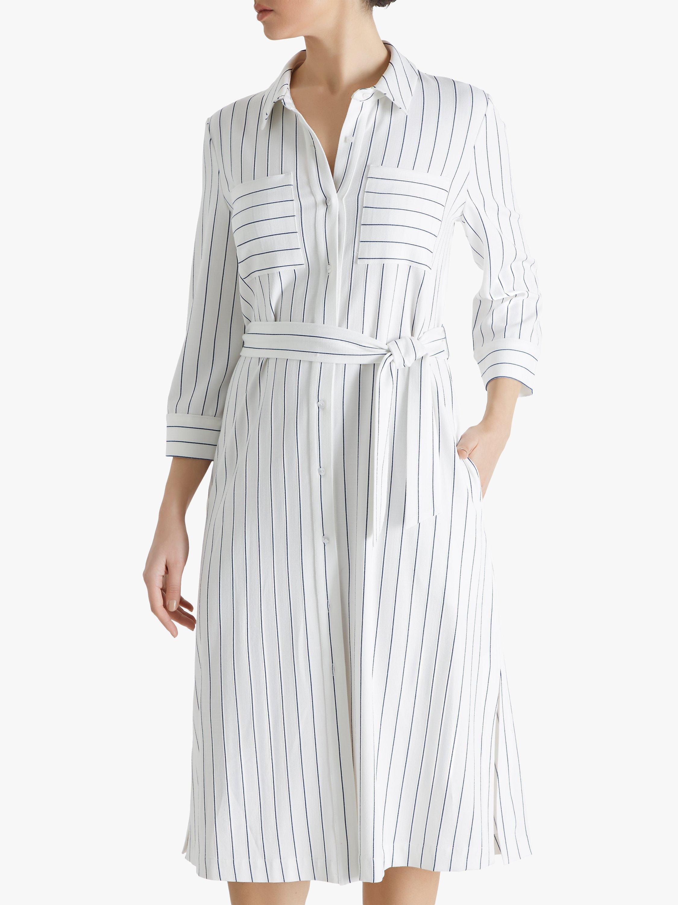 Fenn Wright Manson Riva Striped Shirt Dress, Ivory