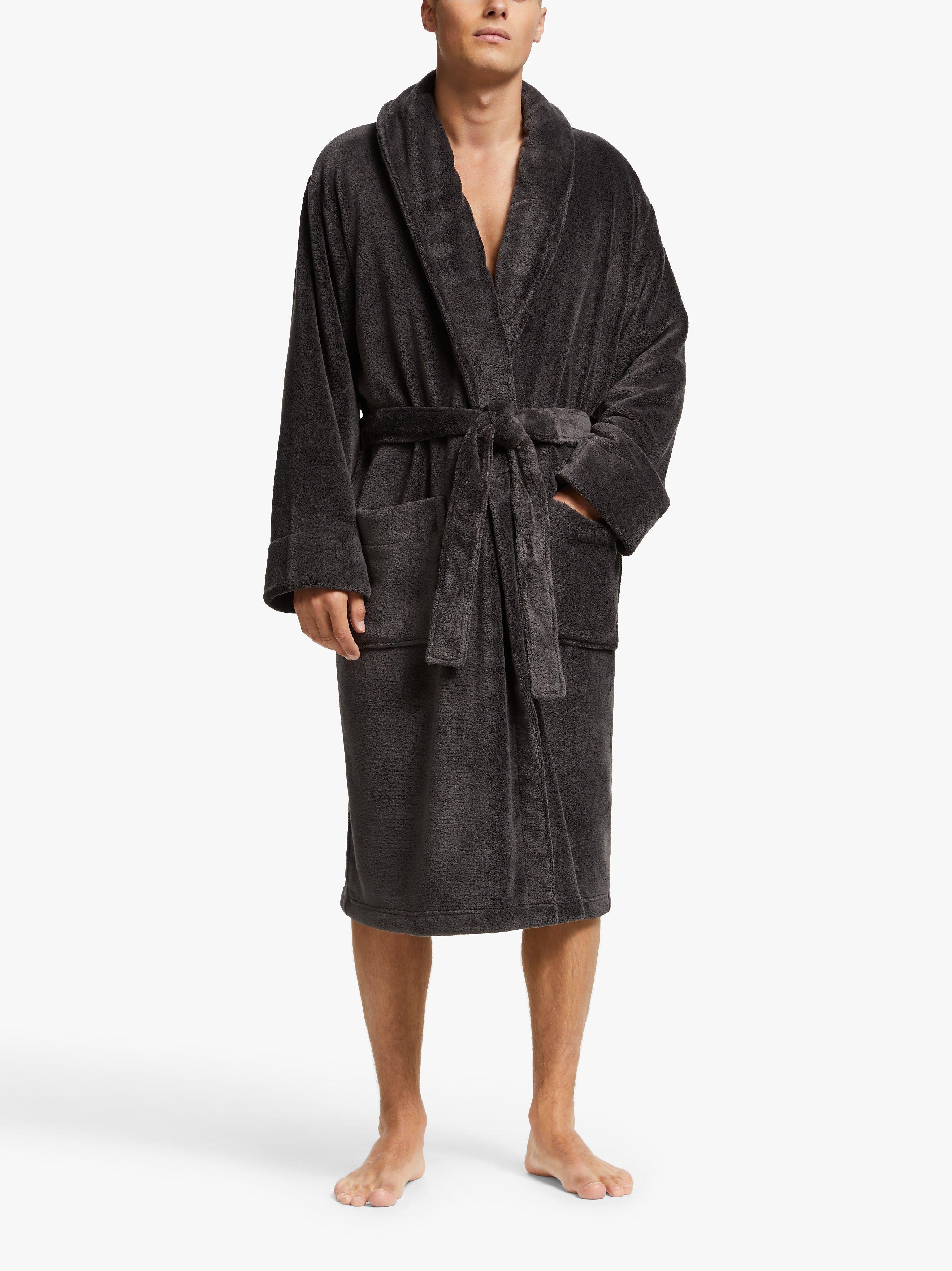 John Lewis Sheared Fleece Robe, Grey, S