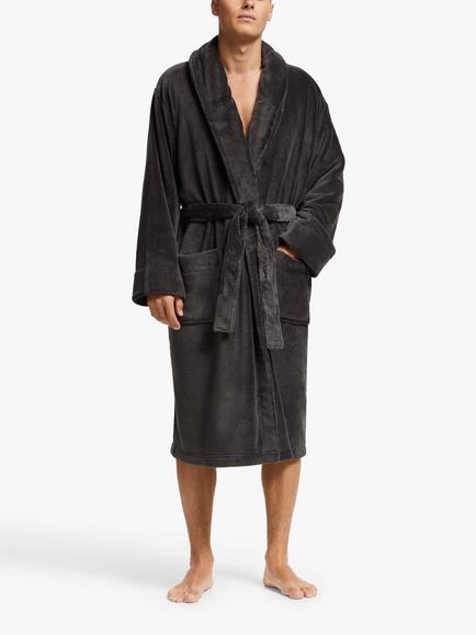 John Lewis Sheared Fleece Robe, Grey