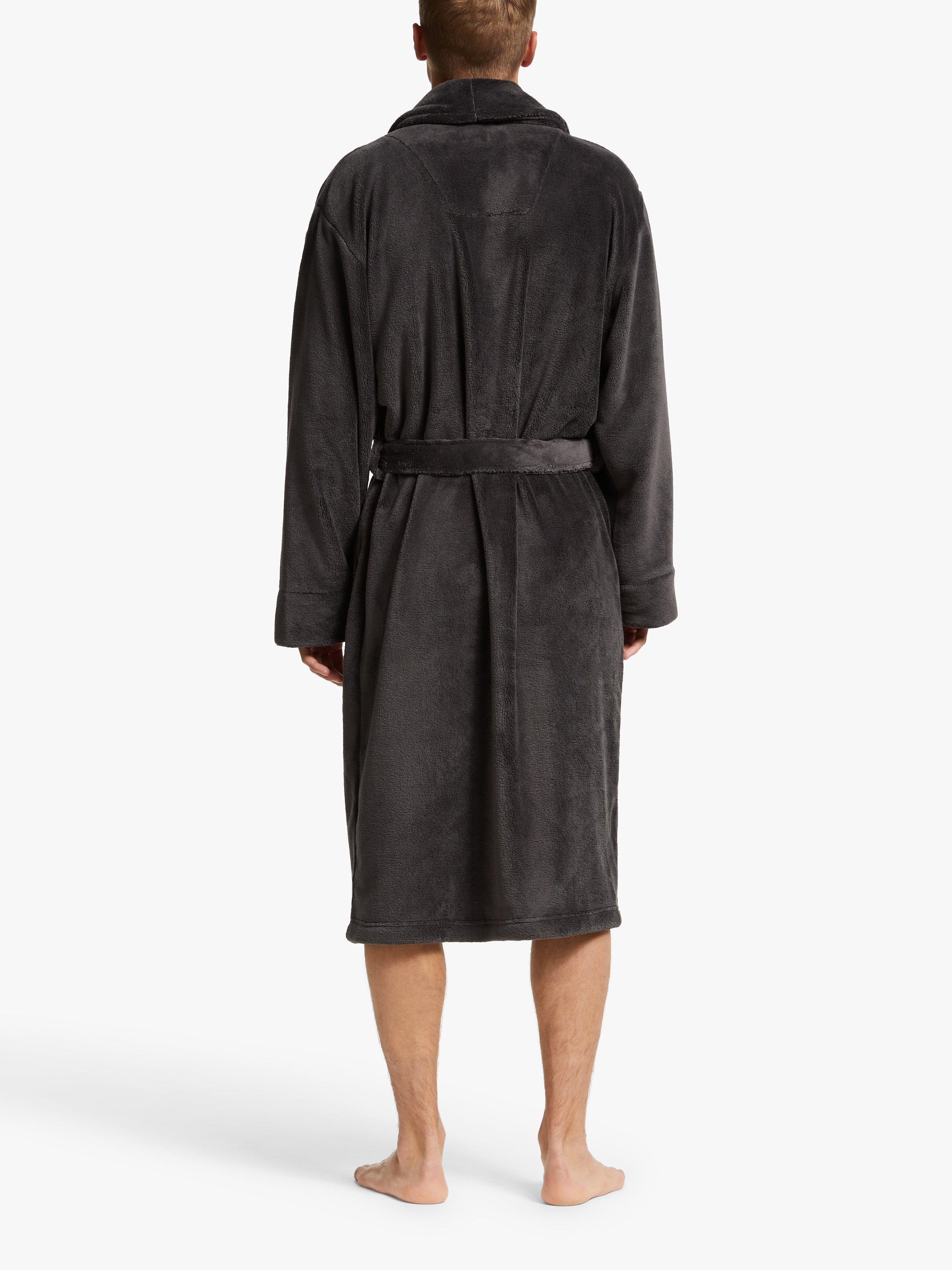 John Lewis Sheared Fleece Robe, Grey, S