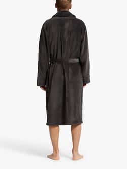 John Lewis Sheared Fleece Robe - view 2, Grey
