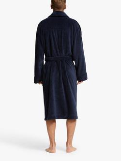 John Lewis Sheared Fleece Robe - view 2, Navy