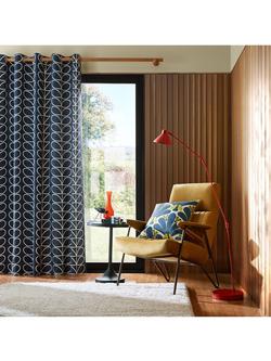 Orla Kiely Linear Stem Pair Lined Eyelet Curtains, Whale