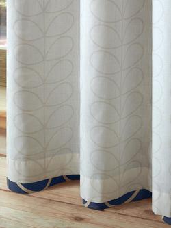 Orla Kiely Linear Stem Pair Lined Eyelet Curtains - view 2, Whale