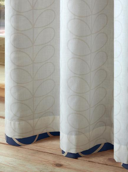 Orla Kiely Linear Stem Pair Lined Eyelet Curtains - view 2, Whale
