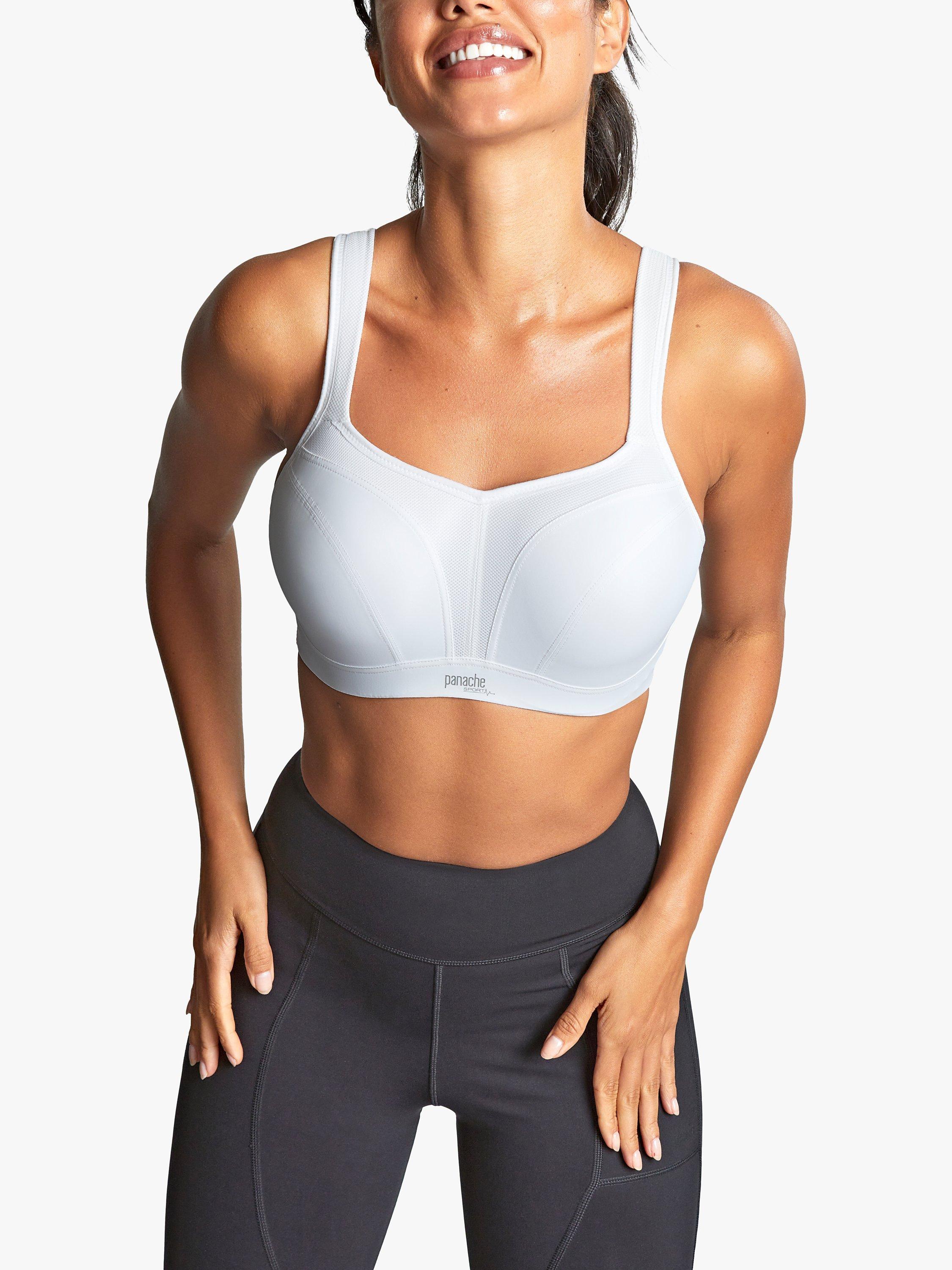 Panache Power Underwired Sports Bra, White, 30DD