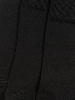 John Lewis Wool Mix Men's Socks, Pack of 3 - view 2, Black