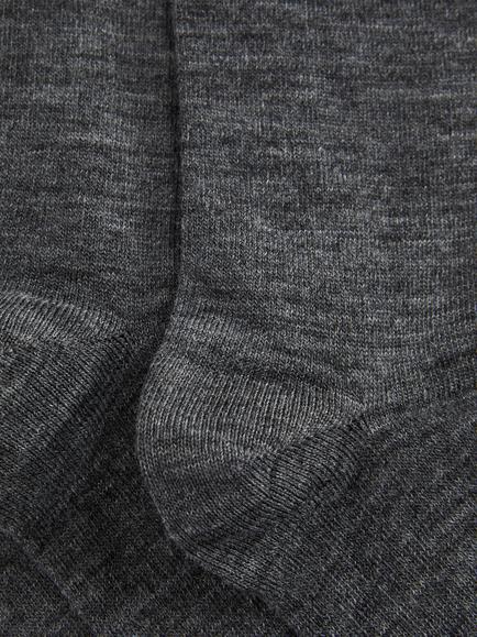 John Lewis Wool Mix Men's Socks, Pack of 3 - view 2, Grey