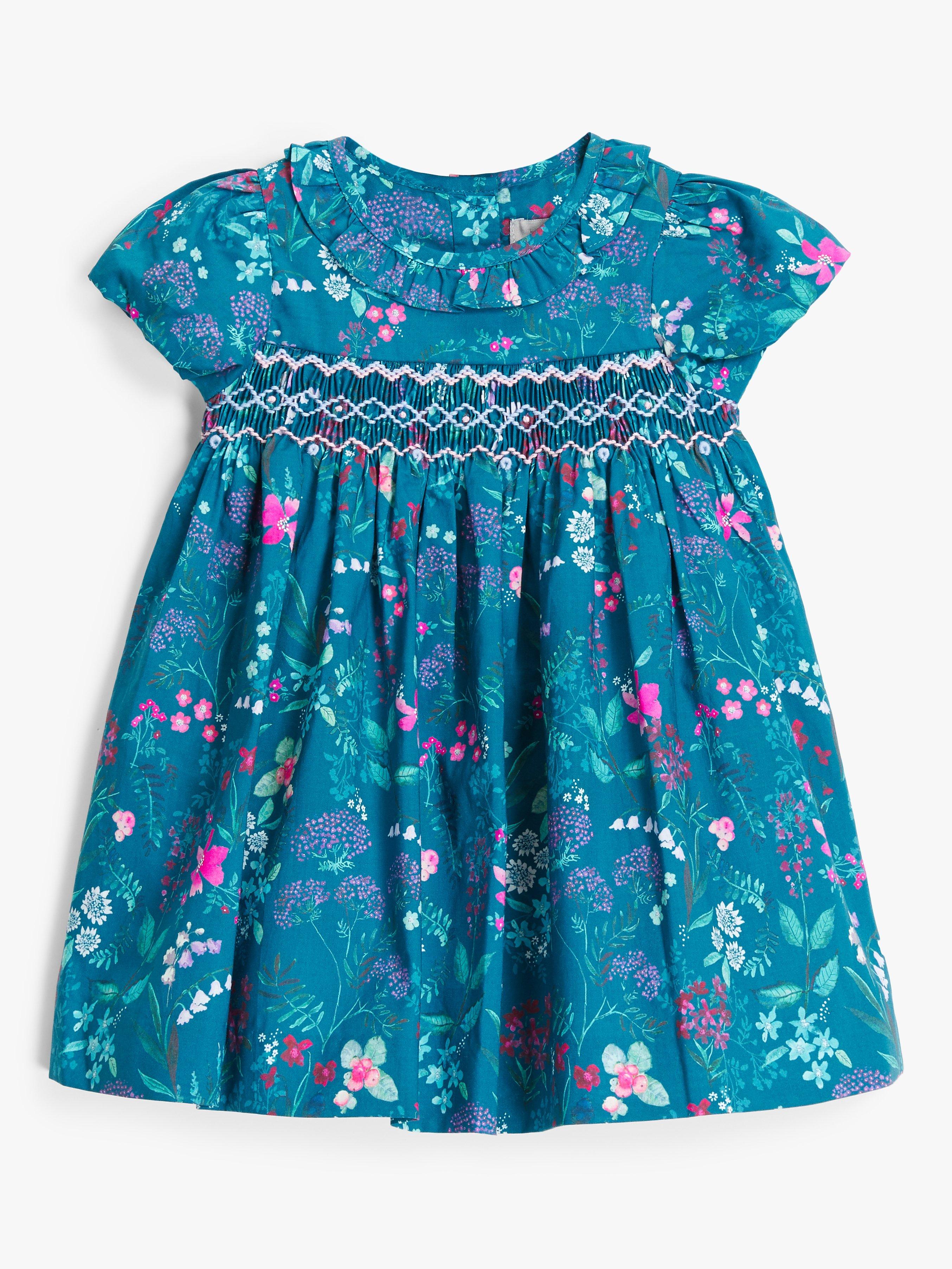 John Lewis Heirloom Collection Baby Floral Smock Dress, Multi