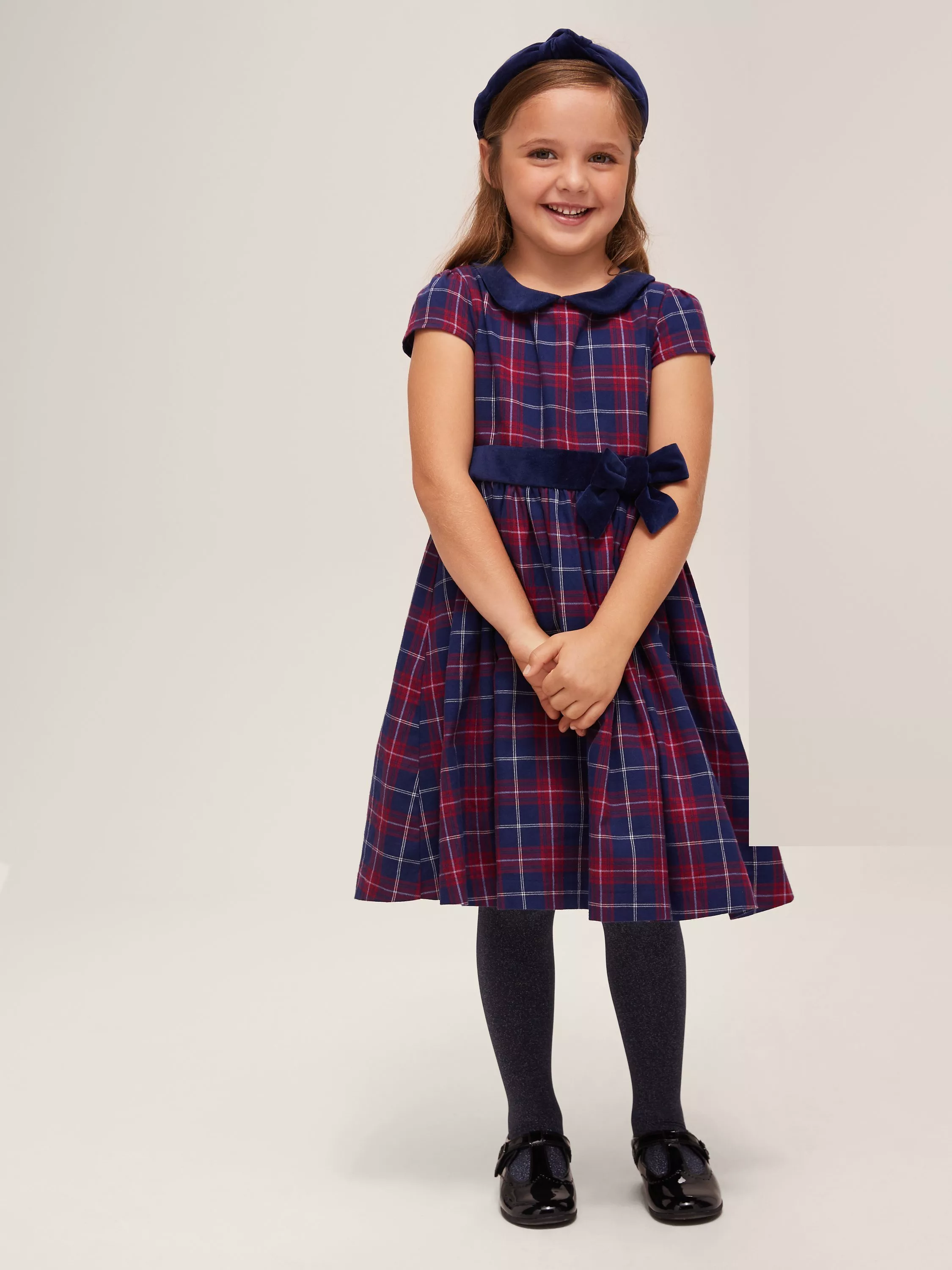 John Lewis Heirloom Collection Girls Tartan Dress Red