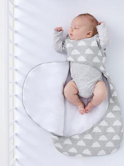 Snüz SnüzPouch Clouds Baby Sleeping Bag, 1 Tog, Grey - view 2, Grey