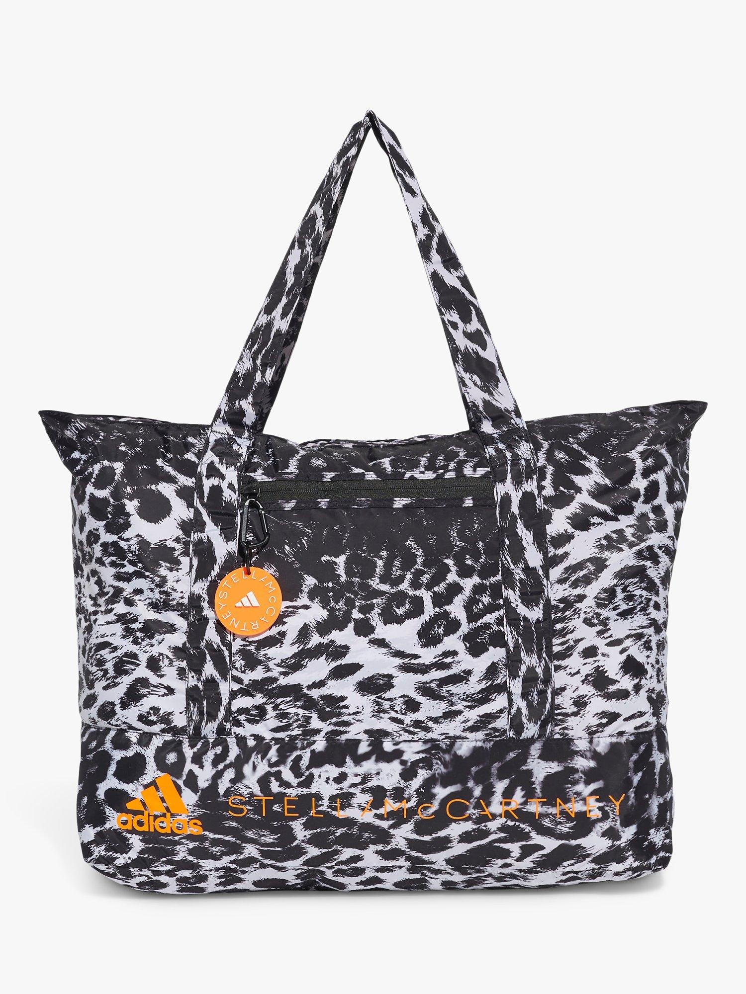 adidas by Stella McCartney Leopard Print Large Tote Black White