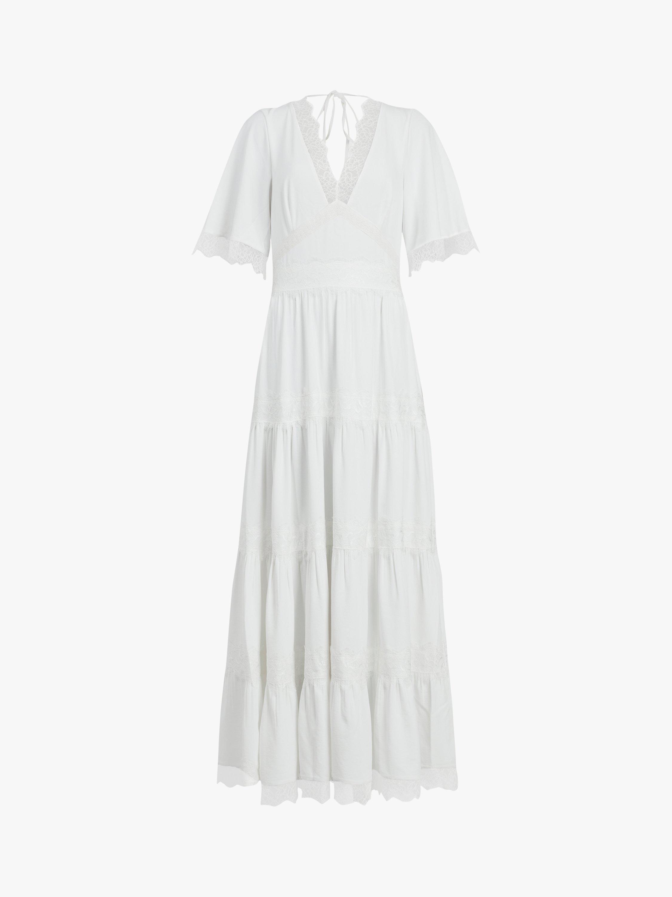 AllSaints Eris Frill Maxi Dress