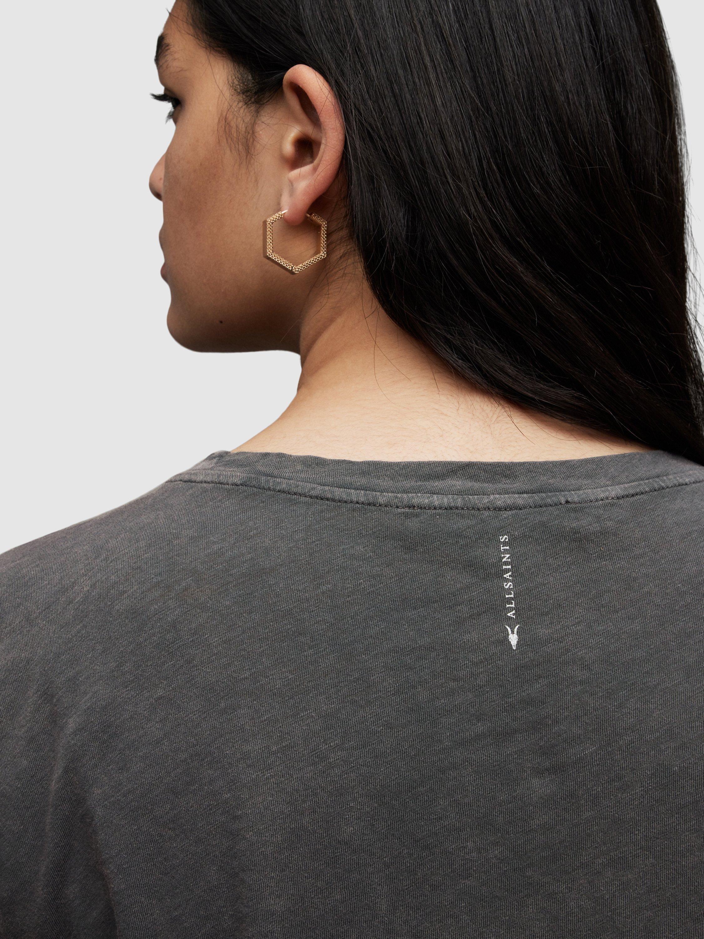 Product image 6 of 6, which shows AllSaints Anna Short Sleeve T-Shirt, Acid Washed Black, 8