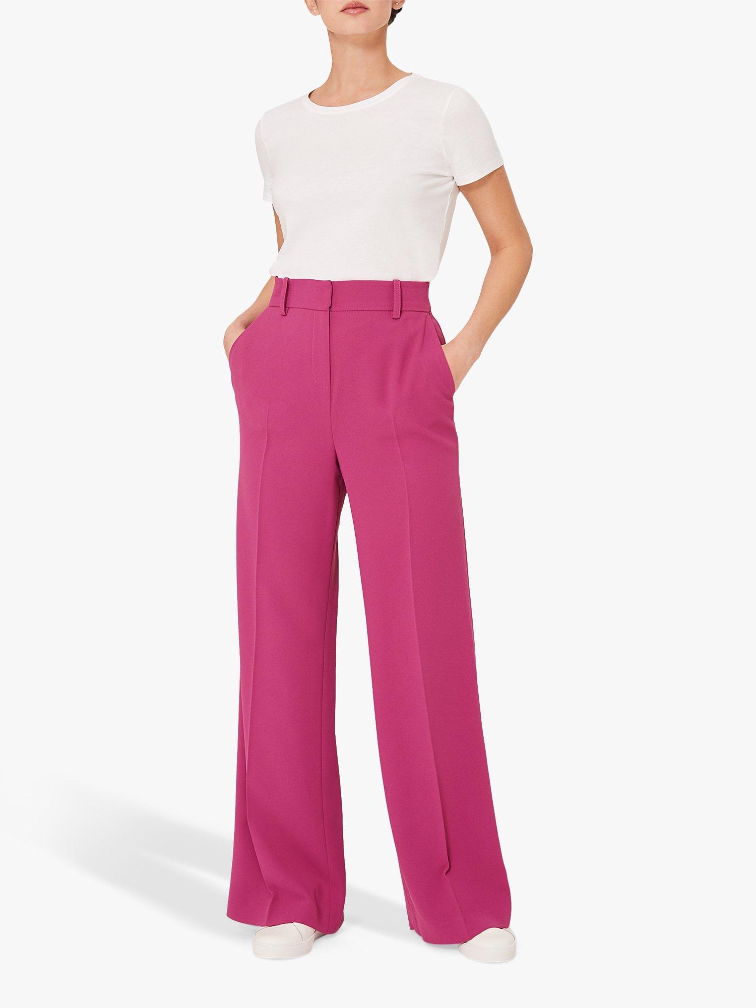 Hobbs Natasha Wide Leg Trousers, Pink