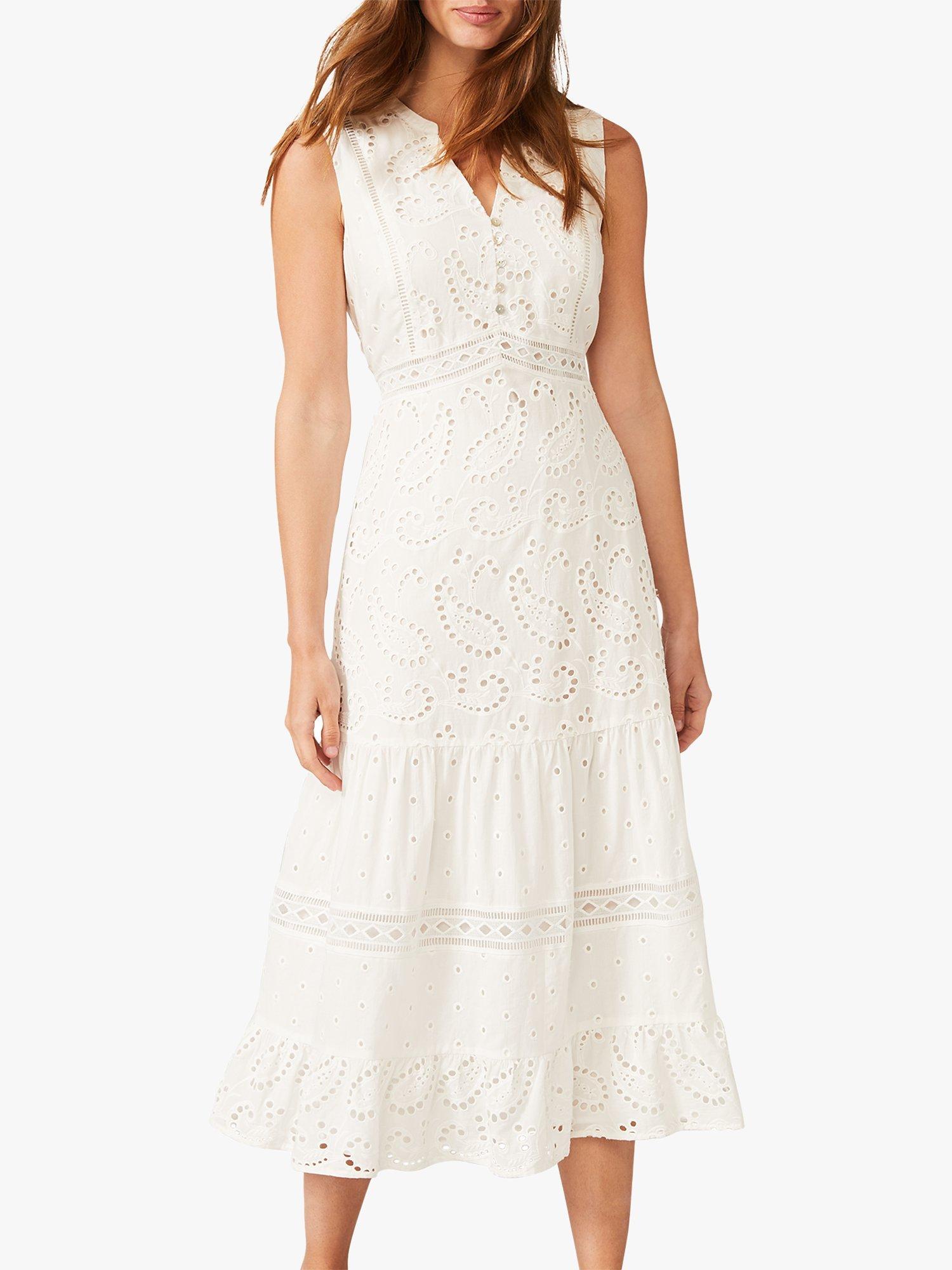 Phase Eight Lula Lace Maxi Dress, White