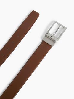 John Lewis Made in Italy Reversible Leather Jeans Belt - view 2, Black