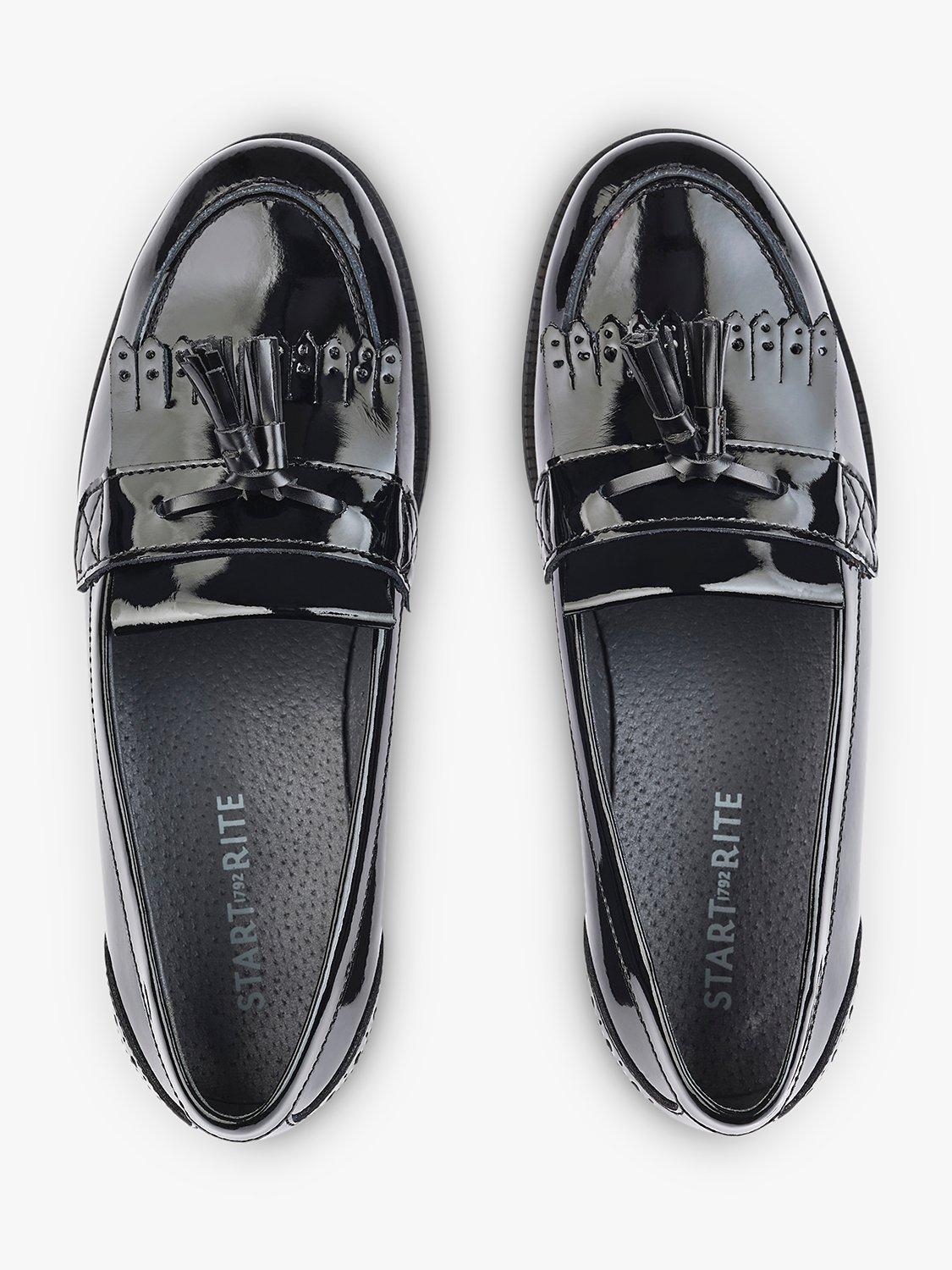 Product image 2 of 5, which shows Start-Rite Kids' Sketch Patent Loafer Shoes, Black, 1F