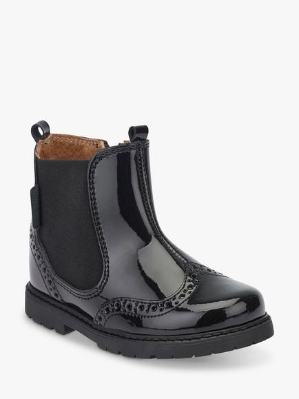 Start-Rite Kids' Patent Chelsea Boots, Black - view 2, Black Patent