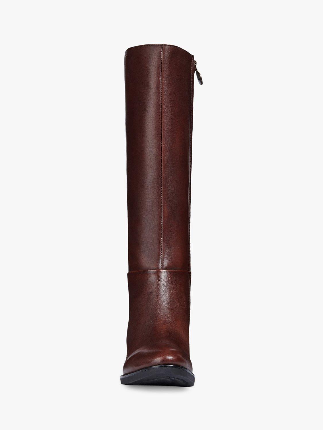 Product image 3 of 7, which shows Geox Women's Felicity Leather Heeled Knee High Boots, Brown, 3