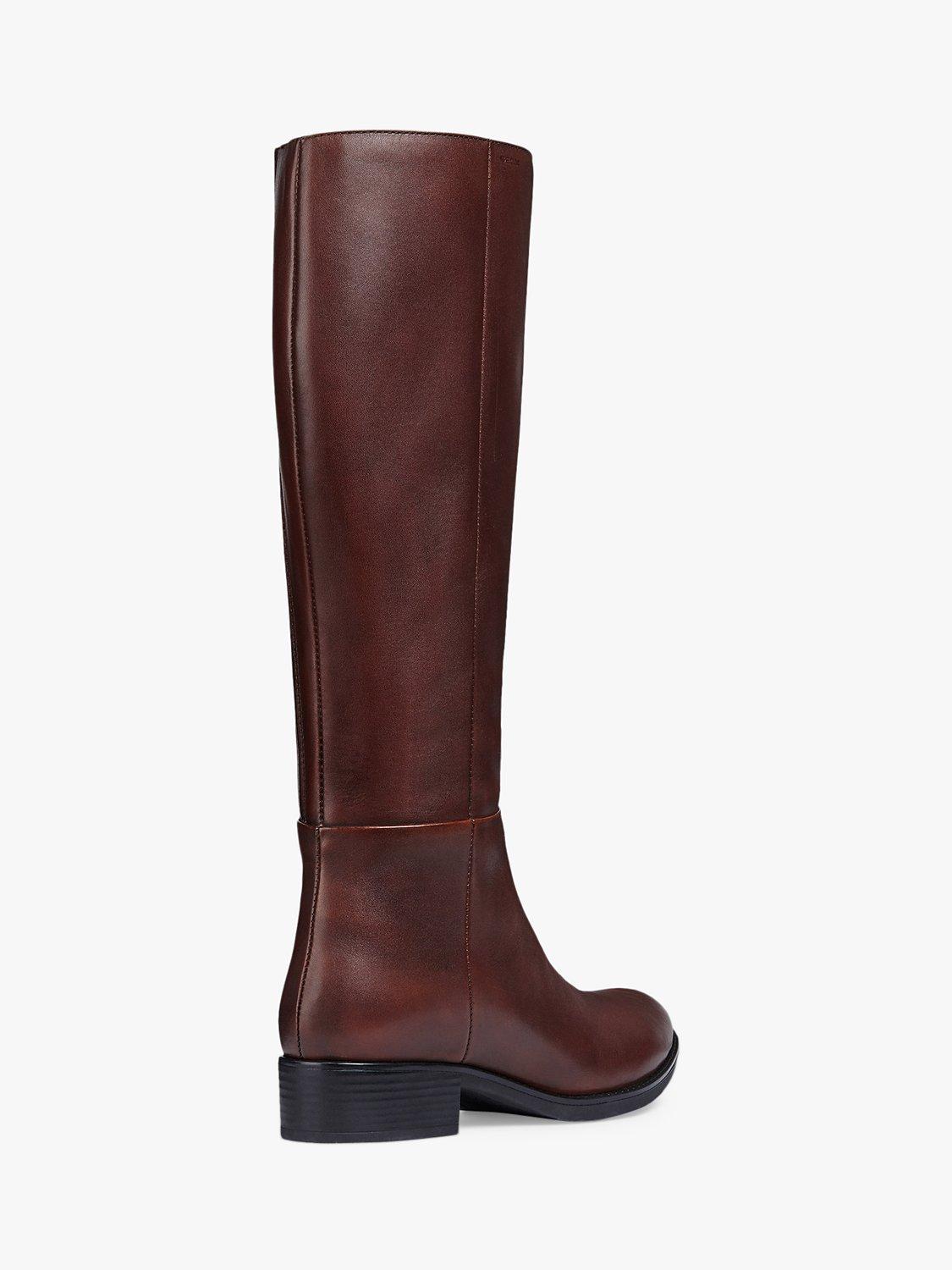 Product image 5 of 7, which shows Geox Women's Felicity Leather Heeled Knee High Boots, Brown, 3