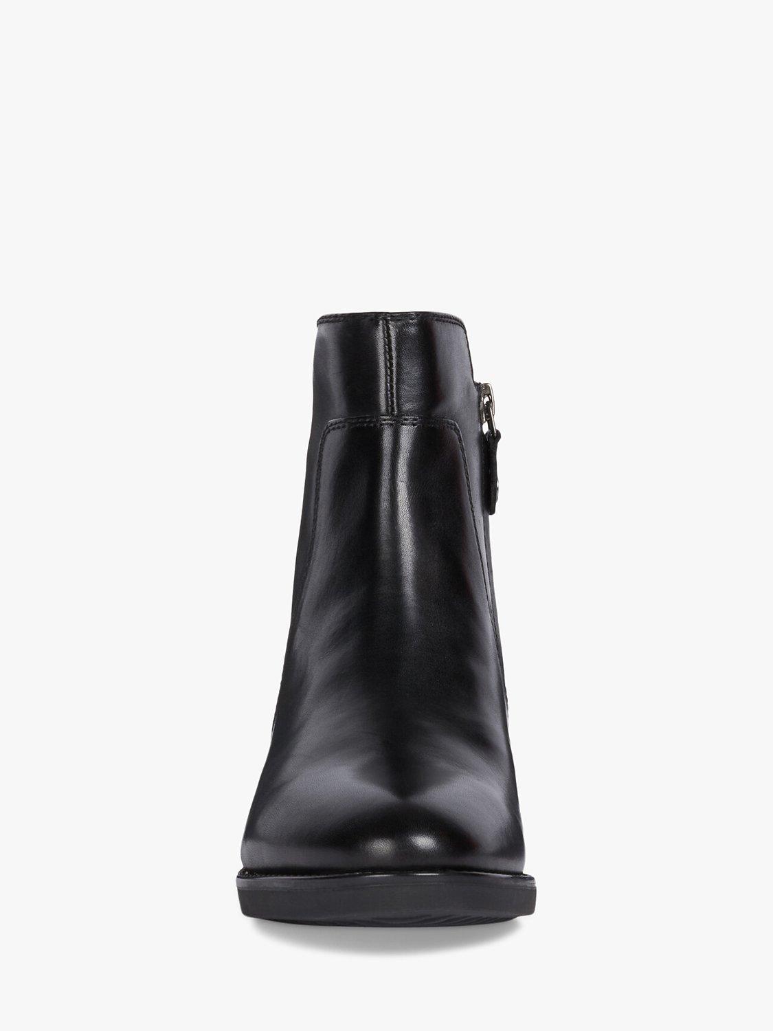 Geox Women s Felicity Leather Heeled Ankle Boots Black