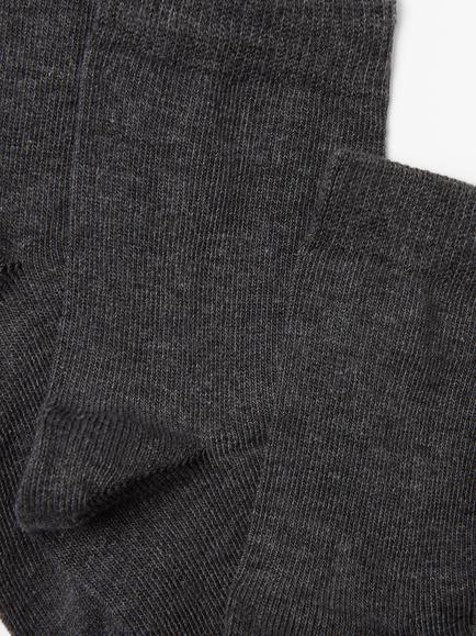 John Lewis Kids' Cotton Rich Socks, Pack of 7 - view 2, Charcoal