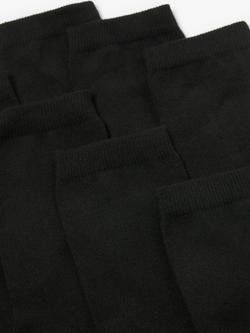 John Lewis Kids' Cotton Rich Socks, Pack of 7 - view 2, Black