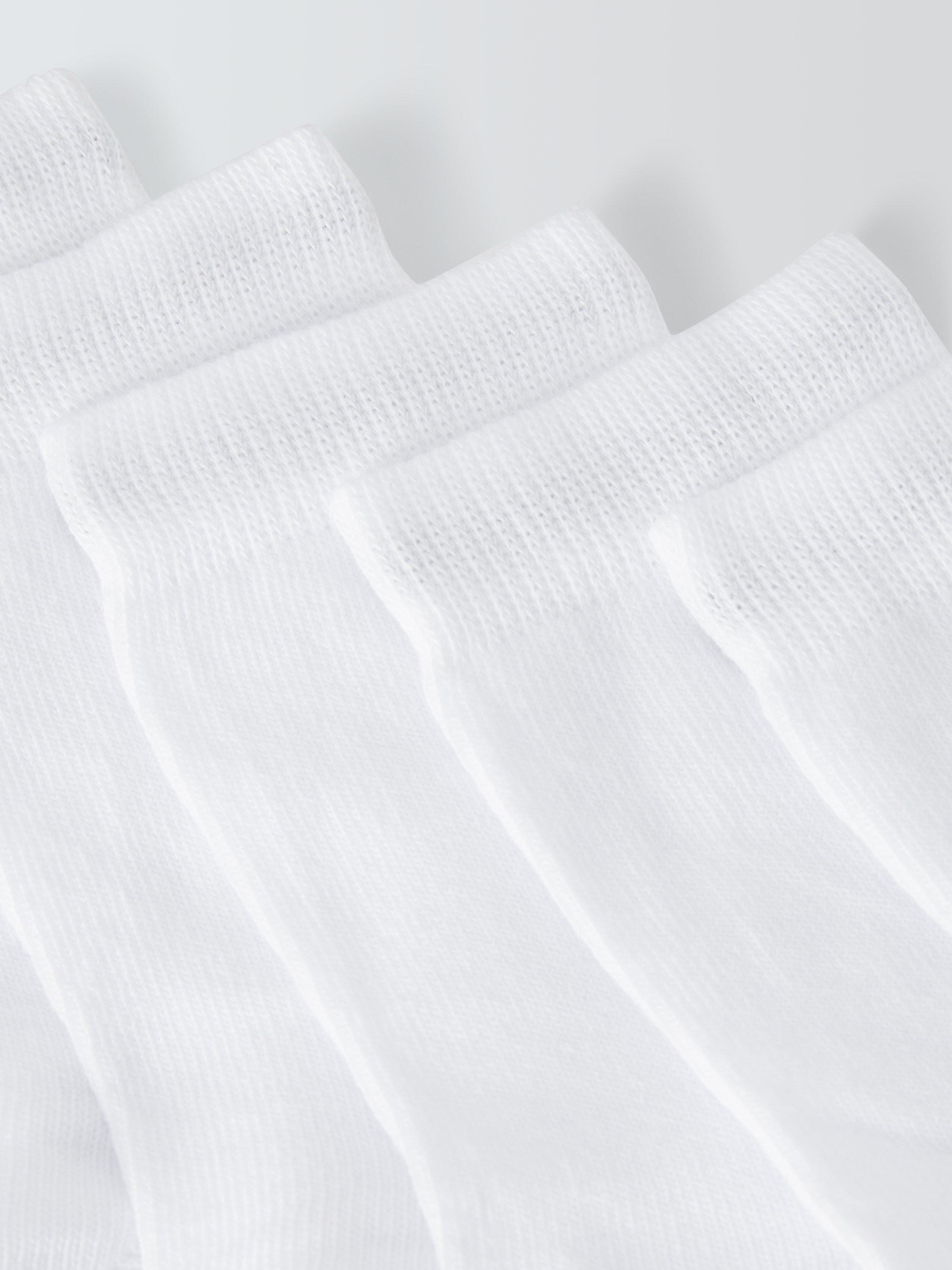 John Lewis Kids' Cotton Rich Socks, Pack of 7, White, 6-8.5 Jnr